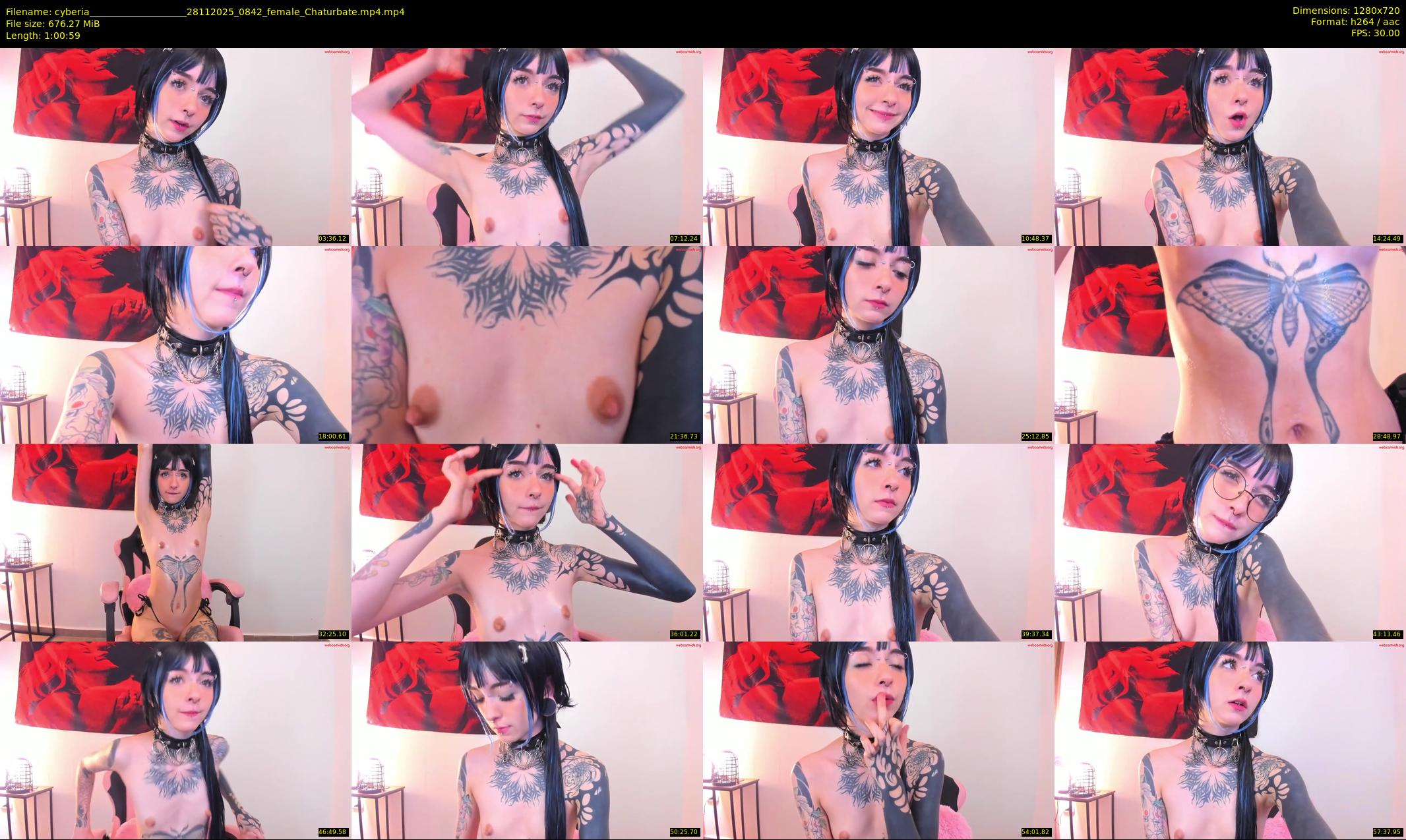 cyberia____________________ — 61 minute Chaturbate female cam show recording, 720p, Nov 28, 2025