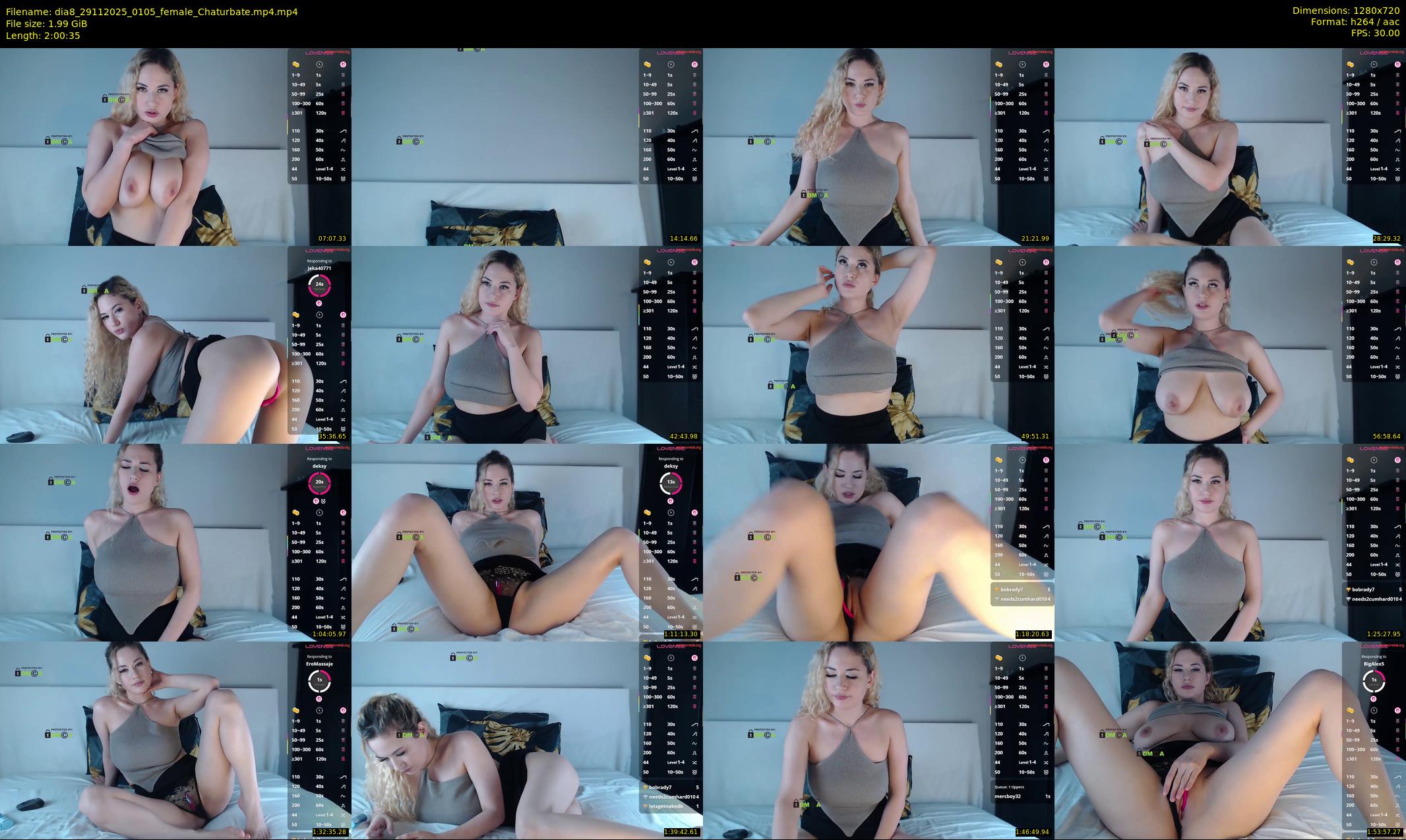 dia8 — 121 minute Chaturbate female cam show recording, 720p, Nov 29, 2025
