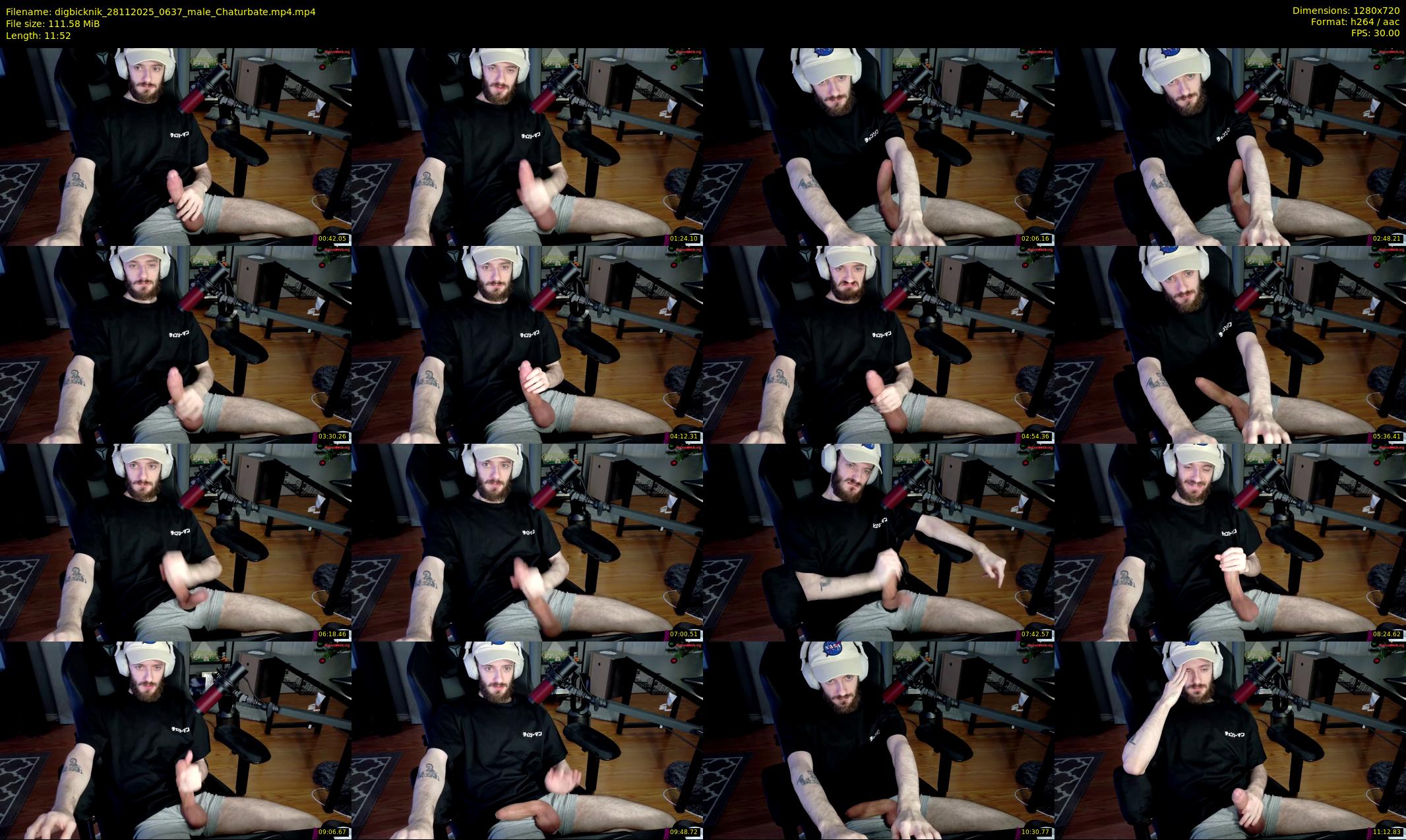 digbicknik — 12 minute Chaturbate male cam show recording, 720p, Nov 28, 2025