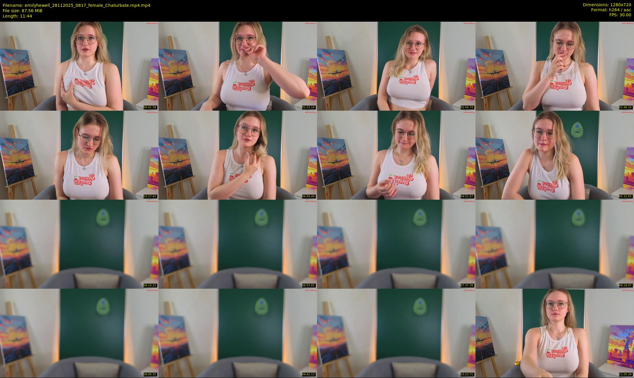 emilyhewell — 12 minute Chaturbate female cam show recording, 720p, Nov 28, 2025