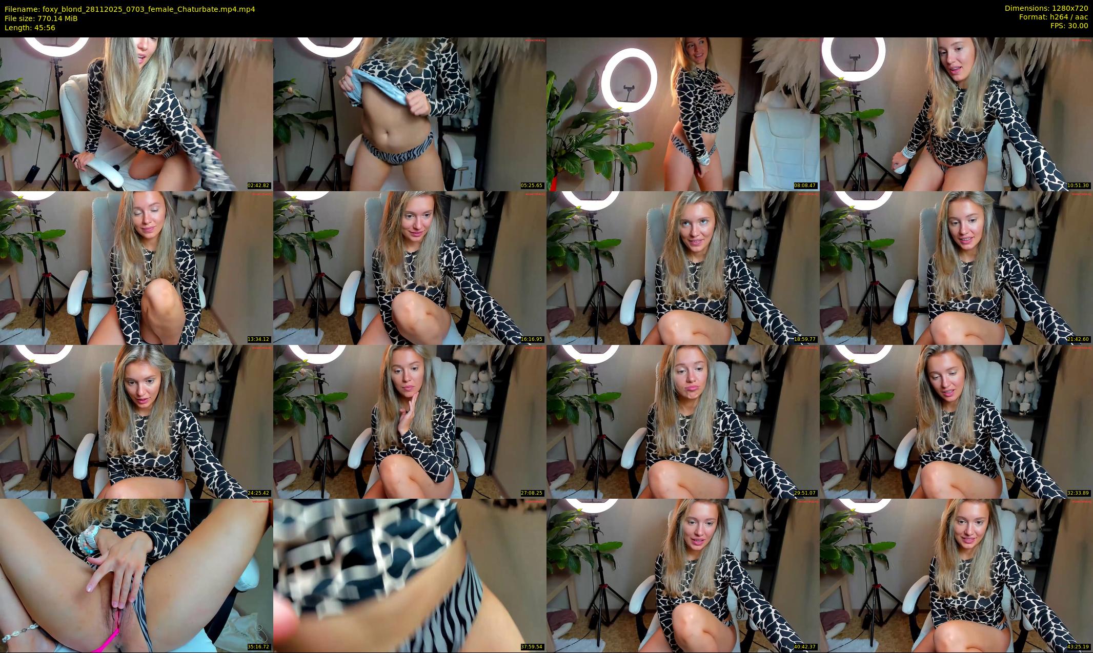 foxy_blond — 46 minute Chaturbate female cam show recording, 720p, Nov 28, 2025