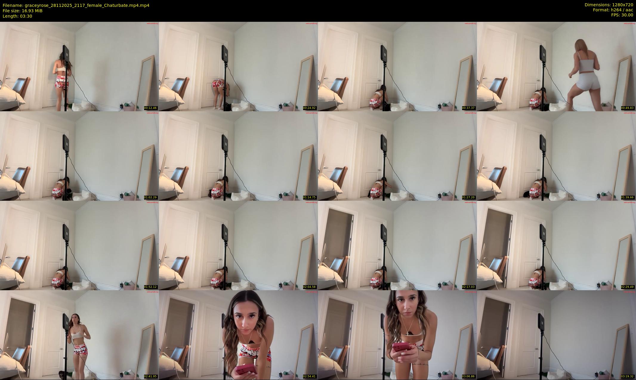 graceyrose — 4 minute Chaturbate female cam show recording, 720p, Nov 28, 2025