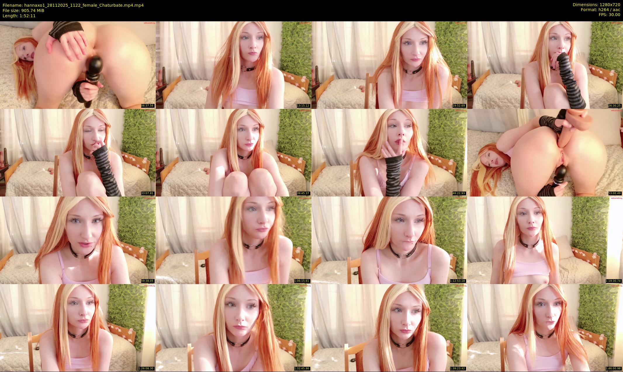 hannaxo1 — 113 minute Chaturbate female cam show recording, 720p, Nov 28, 2025