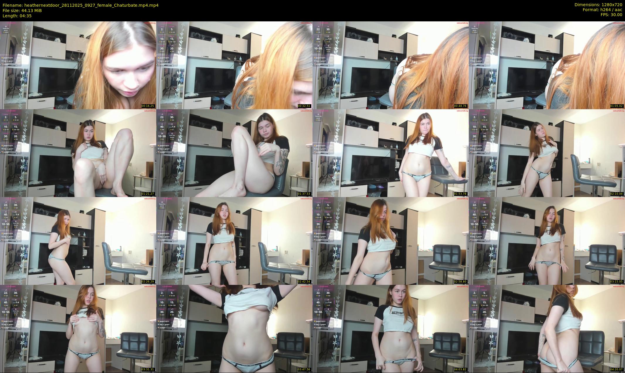 heathernextdoor — 5 minute Chaturbate female cam show recording, 720p, Nov 28, 2025