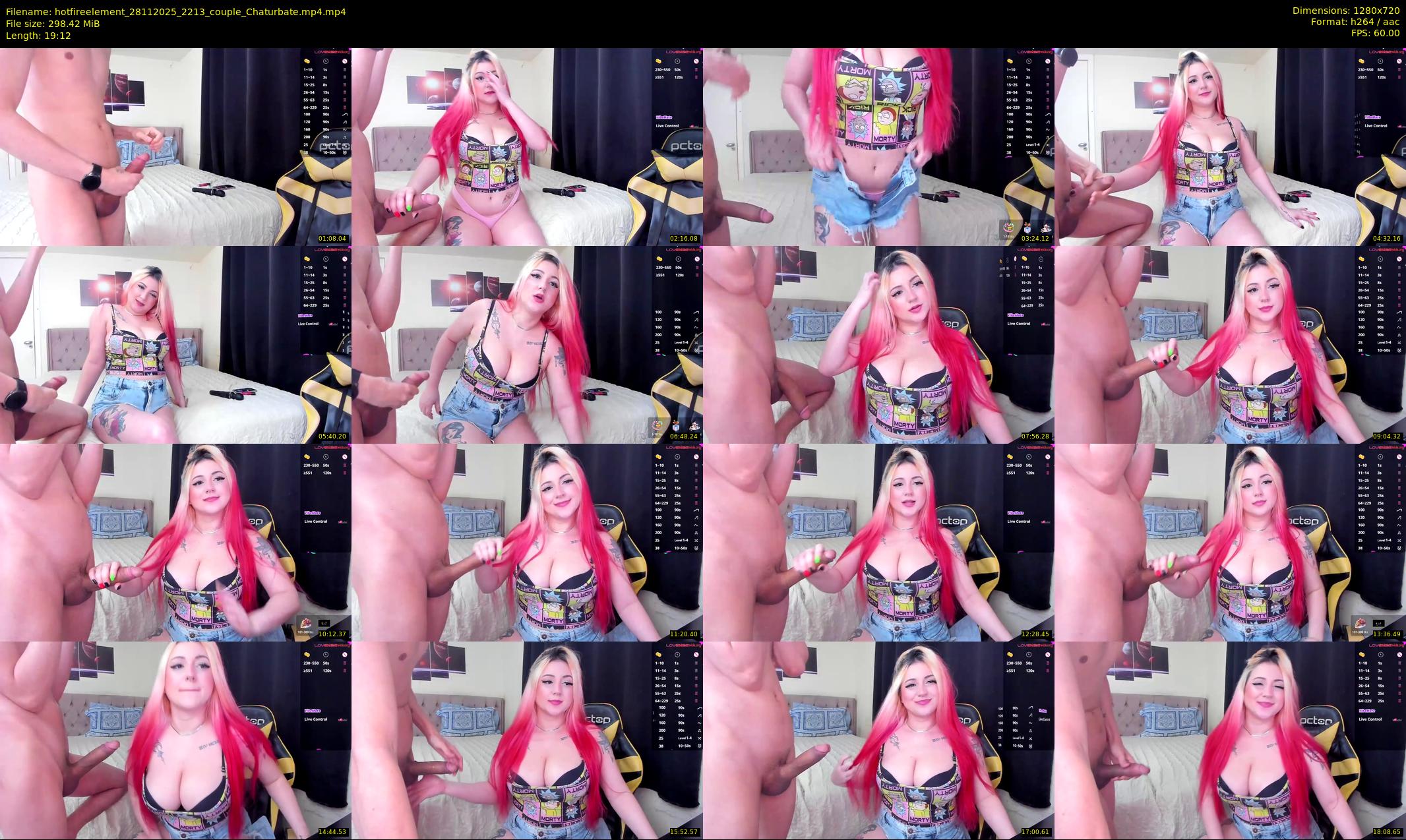hotfireelement — 20 minute Chaturbate couple cam show recording, 720p, Nov 28, 2025