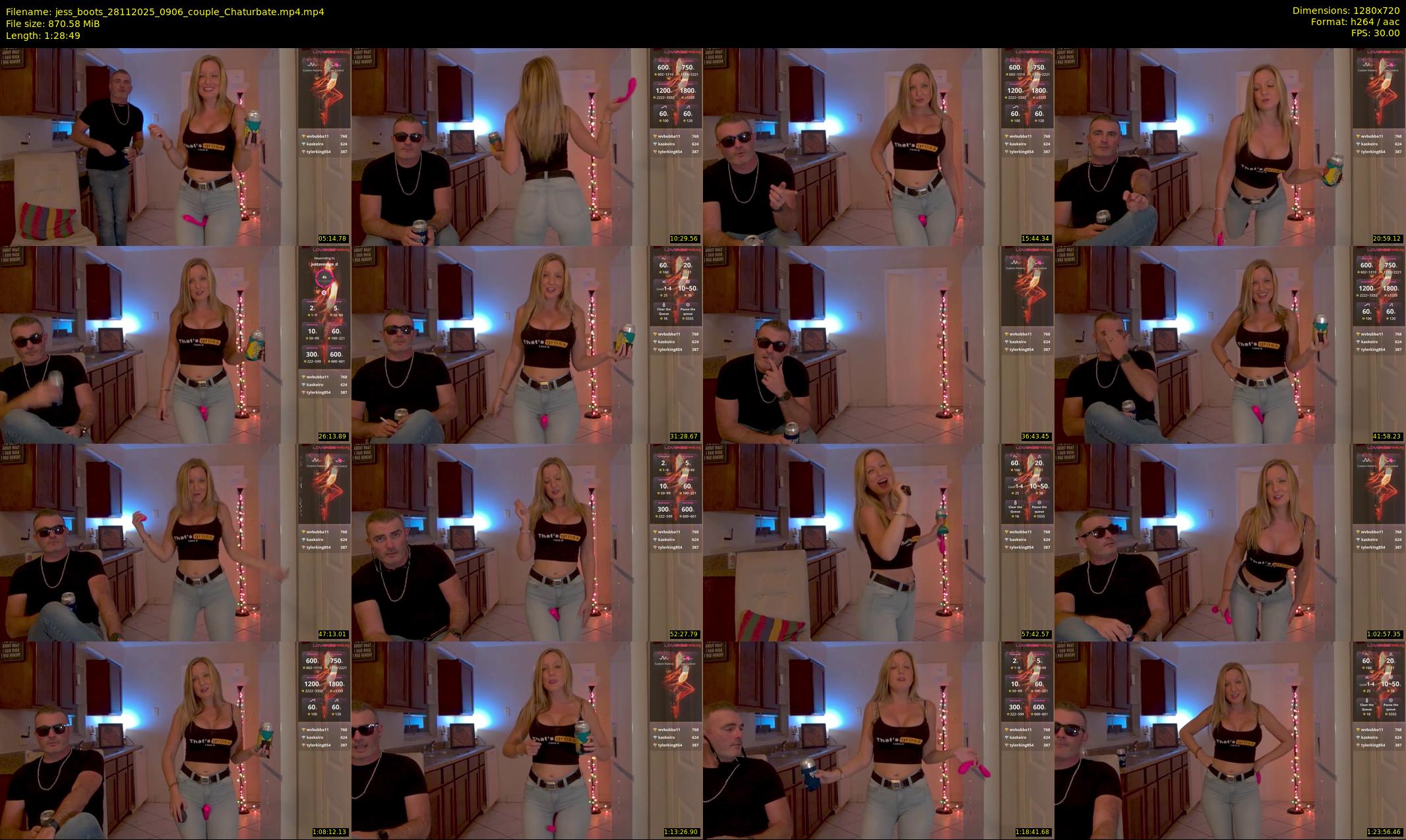 jess_boots — 89 minute Chaturbate female cam show recording, 720p, Nov 28, 2025