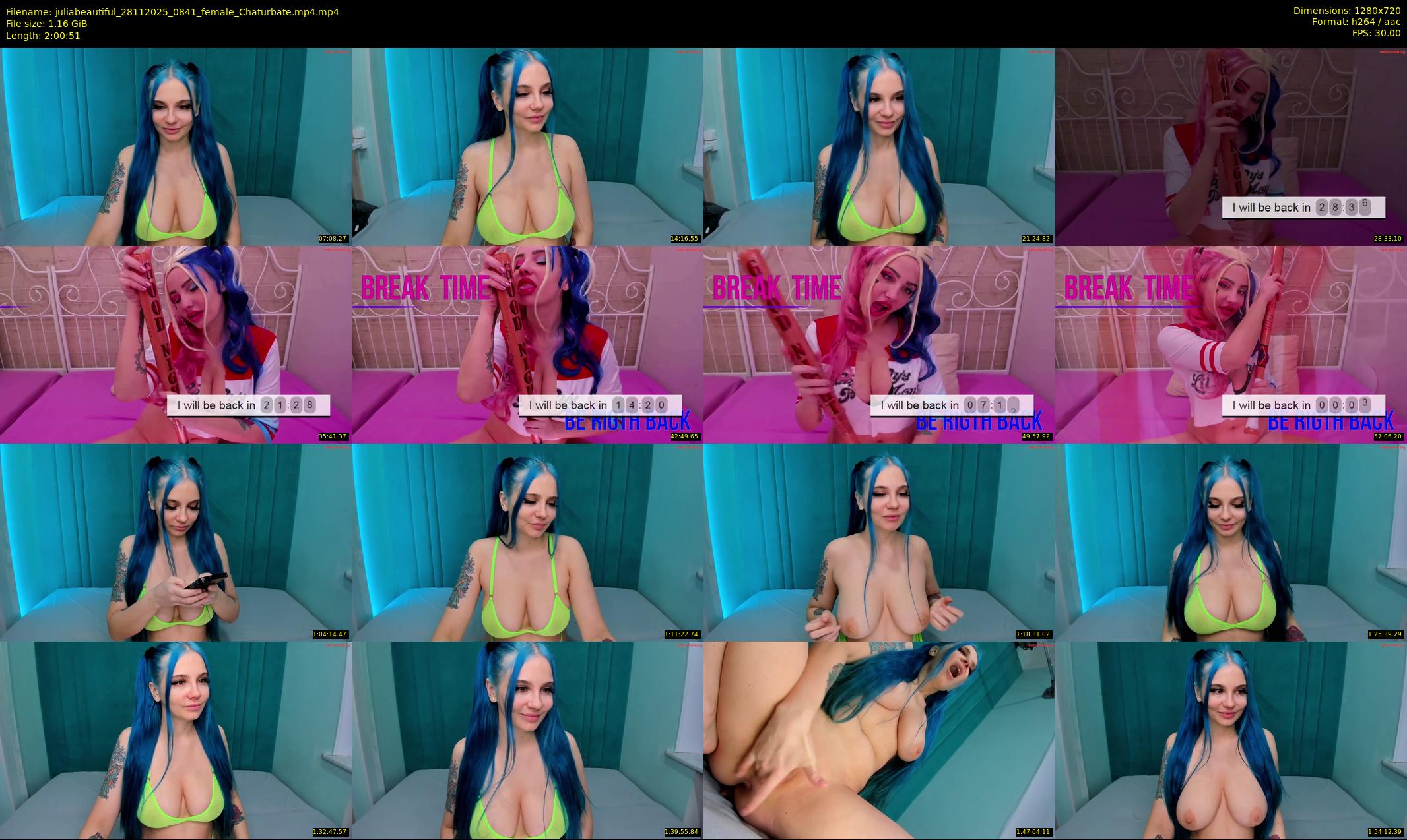 juliabeautiful — 121 minute Chaturbate female cam show recording, 720p, Nov 28, 2025