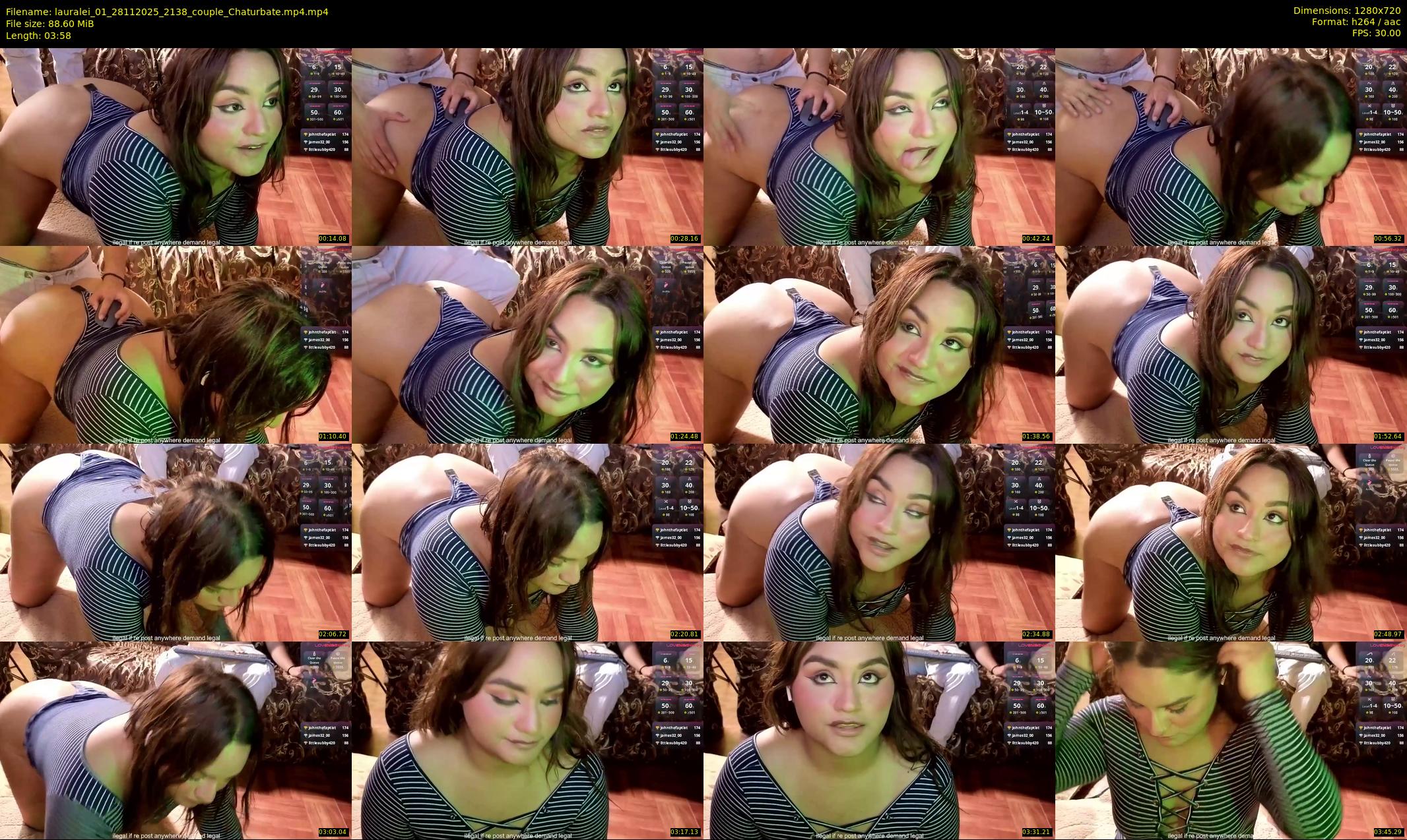 lauralei_01 — 4 minute Chaturbate couple cam show recording, 720p, Nov 28, 2025