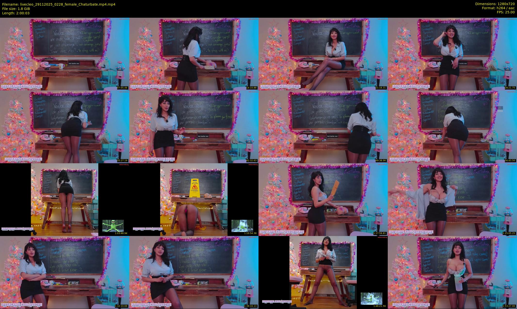 livecleo — 121 minute Chaturbate female cam show recording, 720p, Nov 29, 2025