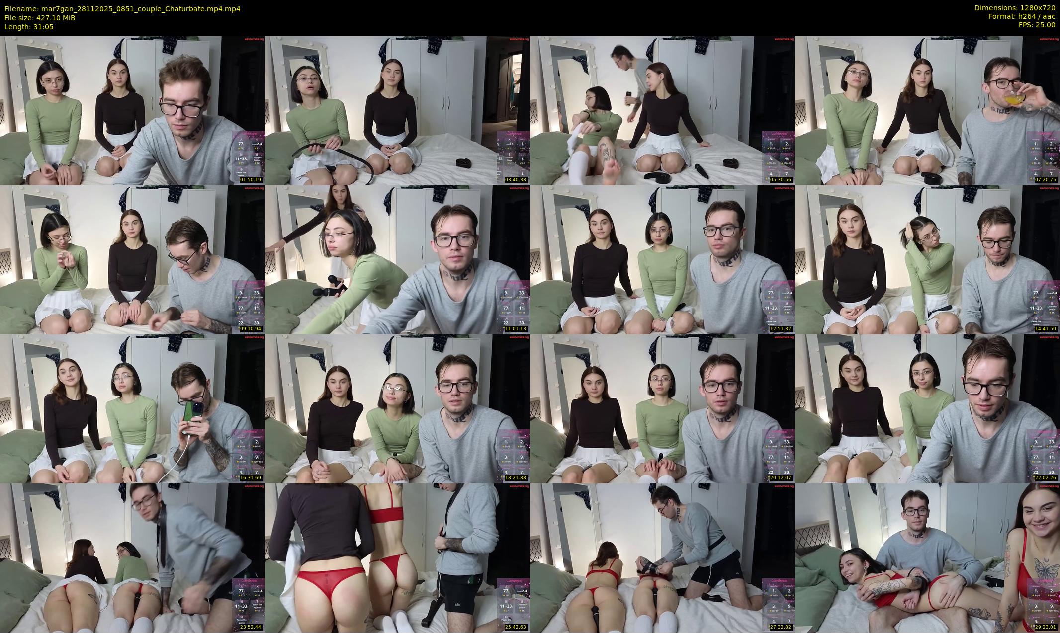 mar7gan — 32 minute Chaturbate couple cam show recording, 720p, Nov 28, 2025
