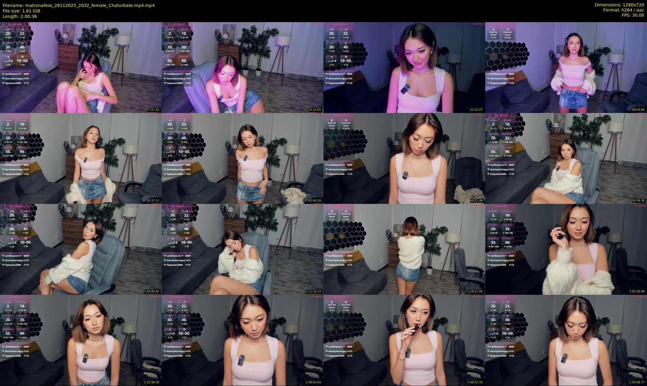 matronafess — 121 minute Chaturbate female cam show recording, 720p, Nov 28, 2025