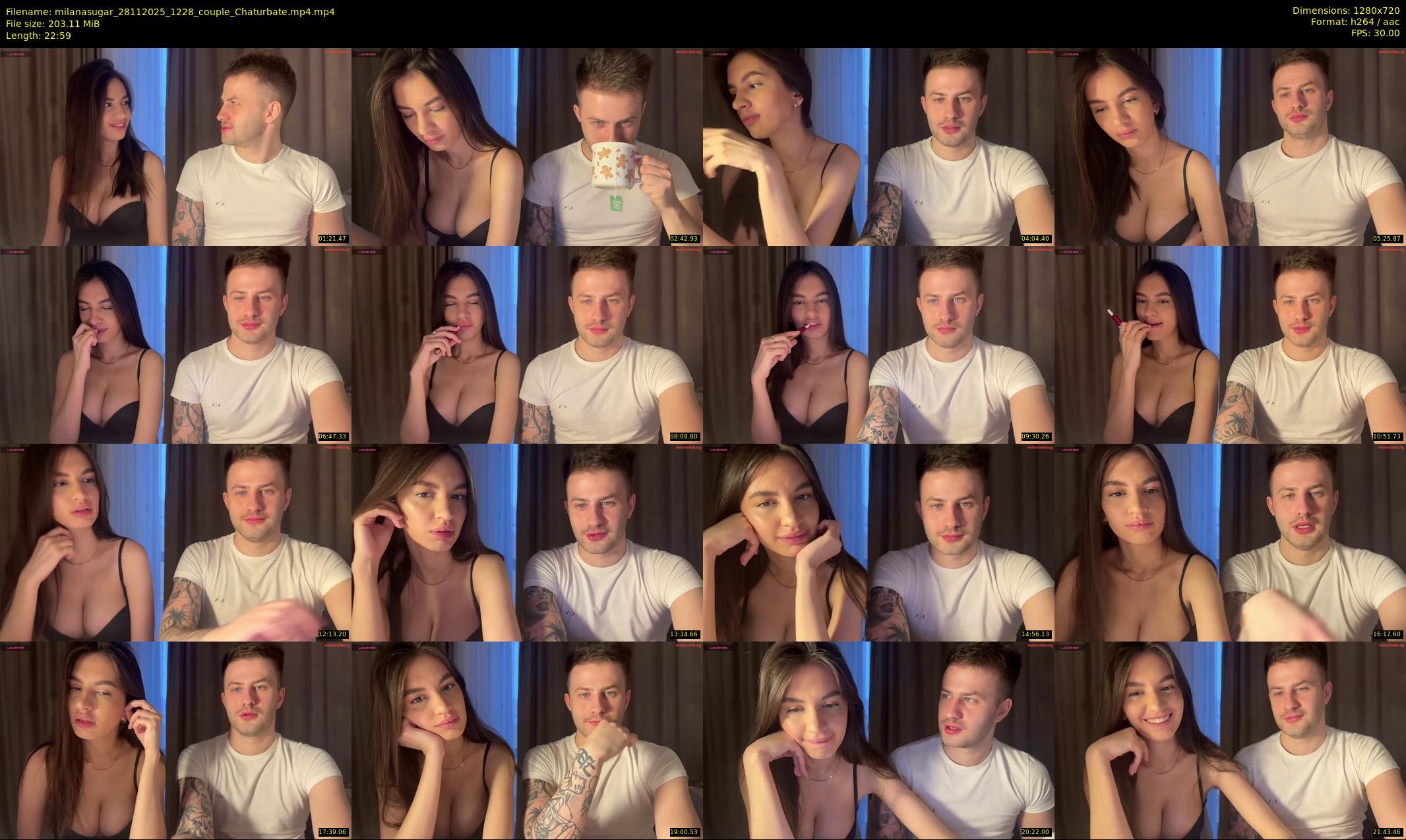 milanasugar — 23 minute Chaturbate couple cam show recording, 720p, Nov 28, 2025
