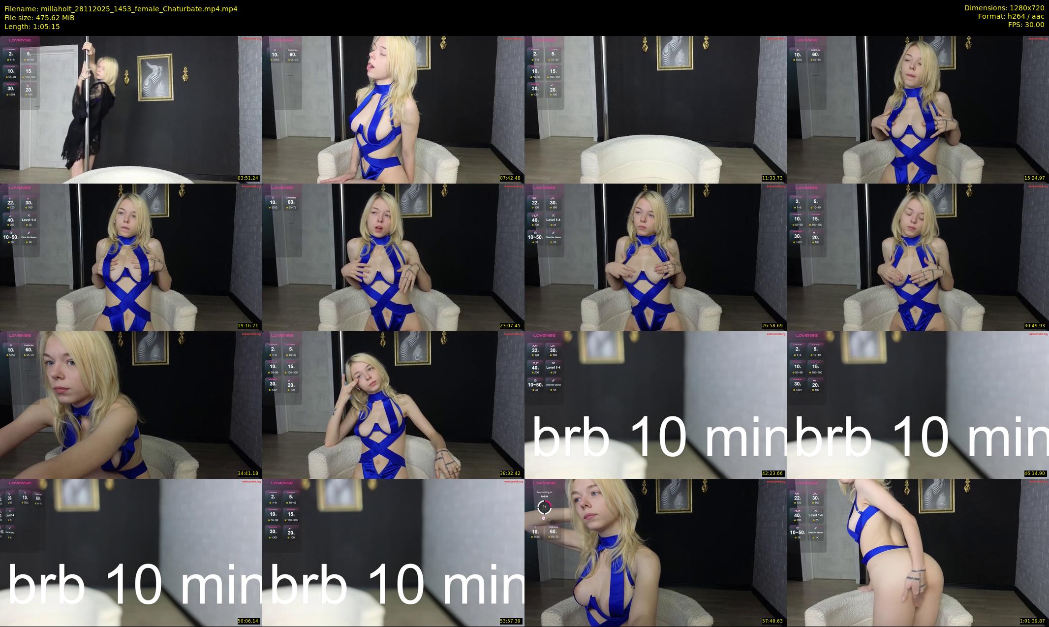 millaholt — 66 minute Chaturbate female cam show recording, 720p, Nov 28, 2025