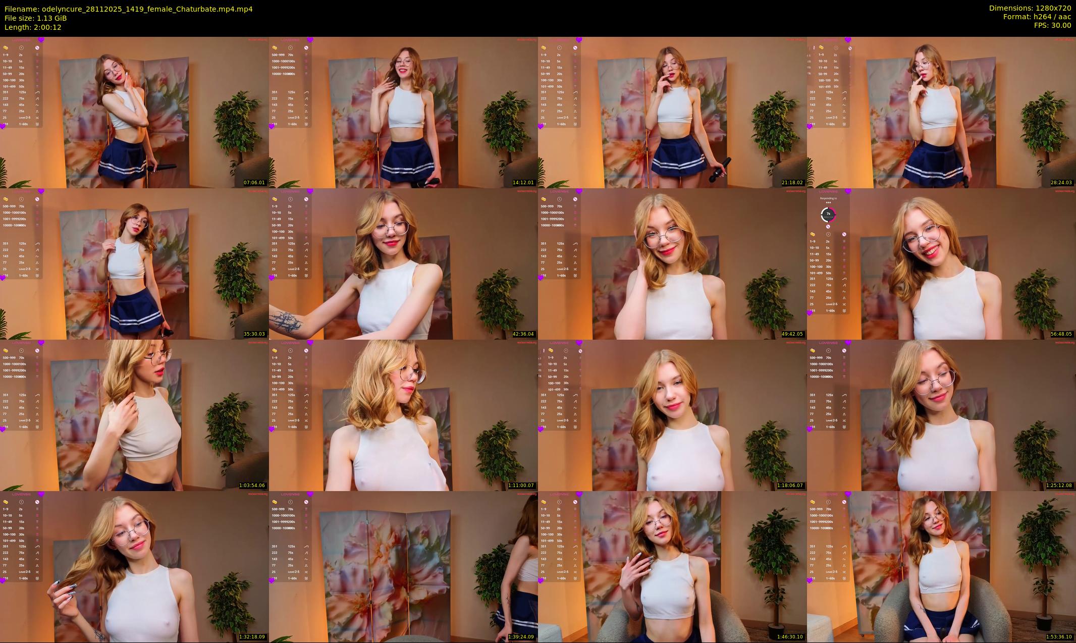 odelyncure — 121 minute Chaturbate female cam show recording, 720p, Nov 28, 2025