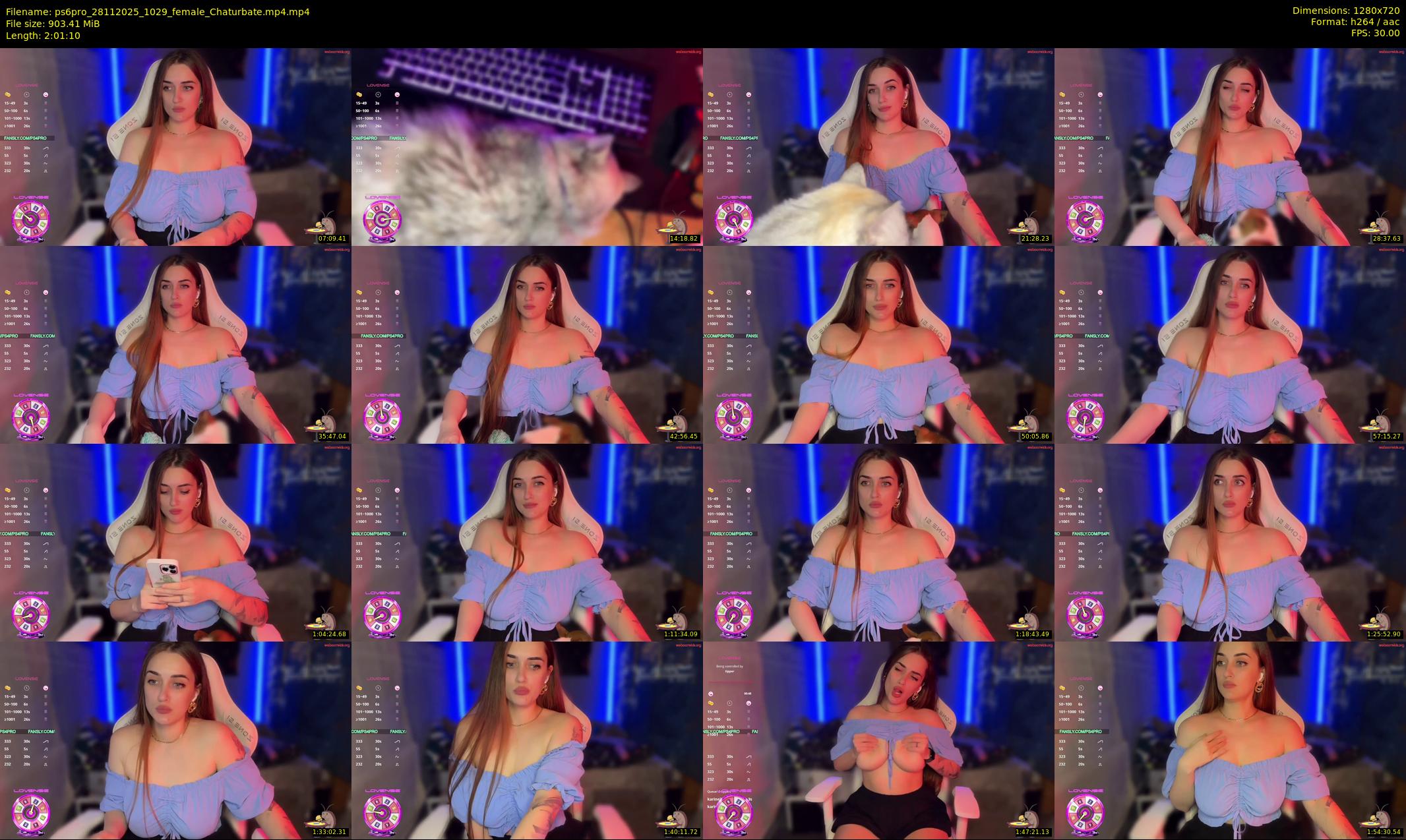 ps6pro — 122 minute Chaturbate female cam show recording, 720p, Nov 28, 2025