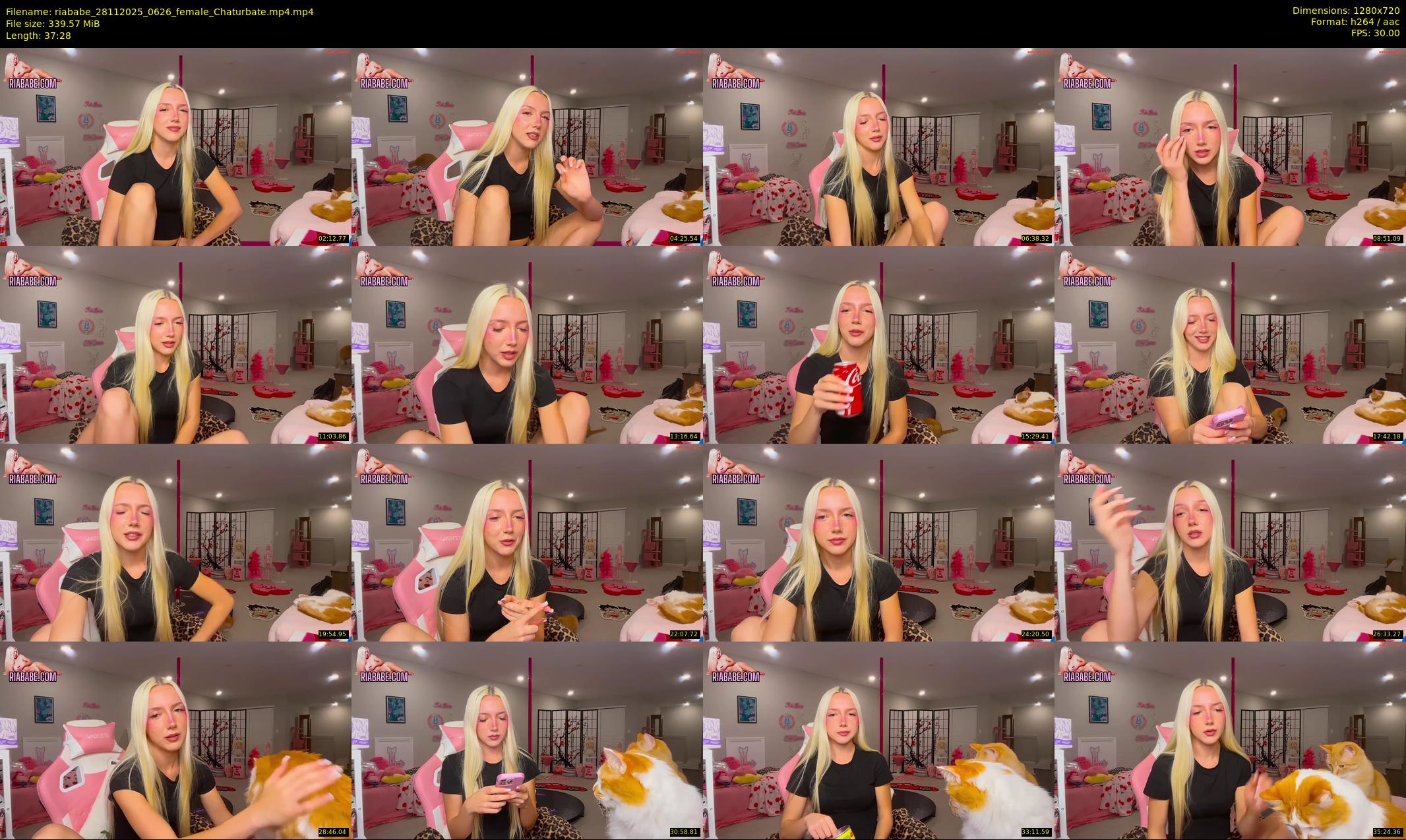 riababe — 38 minute Chaturbate female cam show recording, 720p, Nov 28, 2025