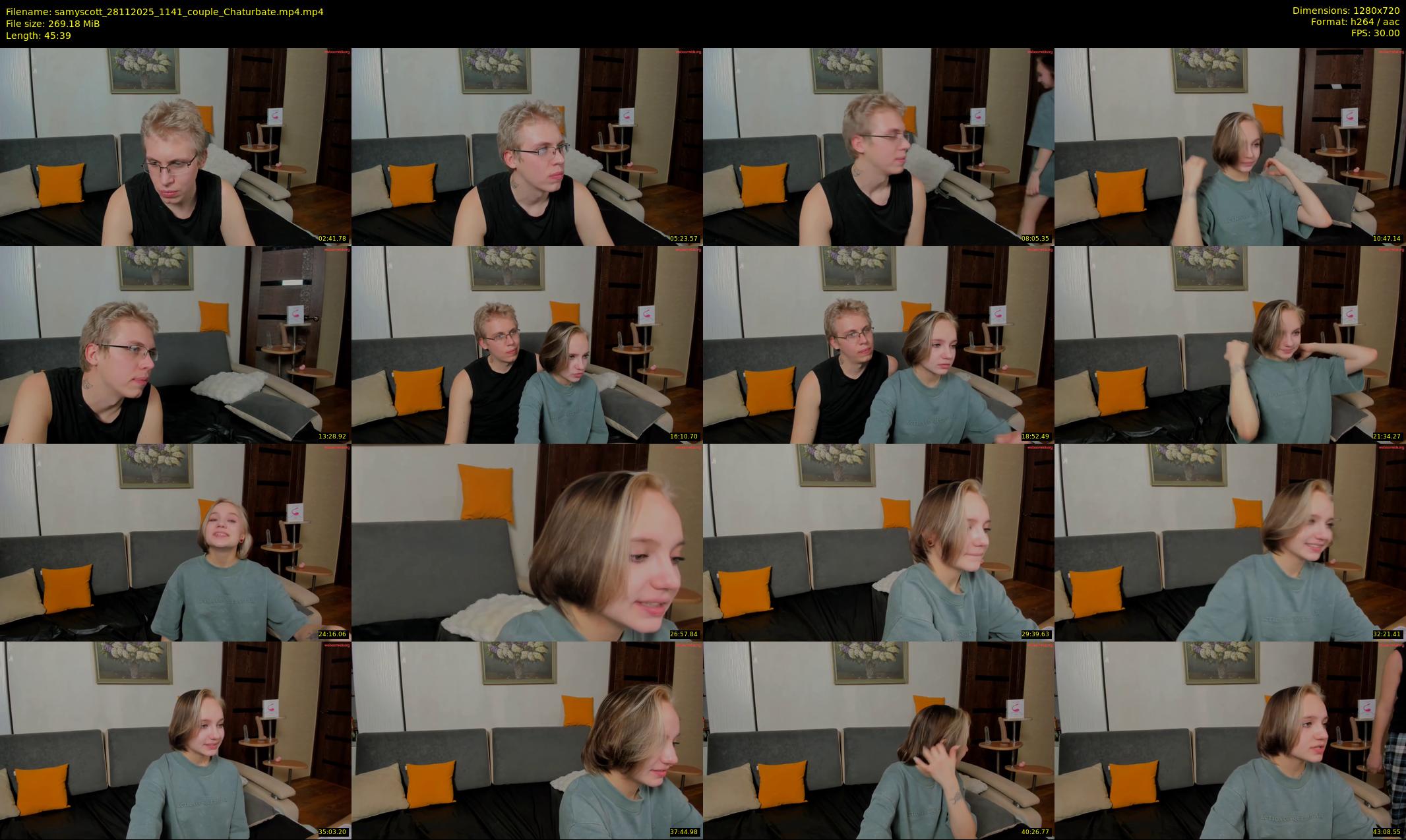 samyscott — 46 minute Chaturbate couple cam show recording, 720p, Nov 28, 2025