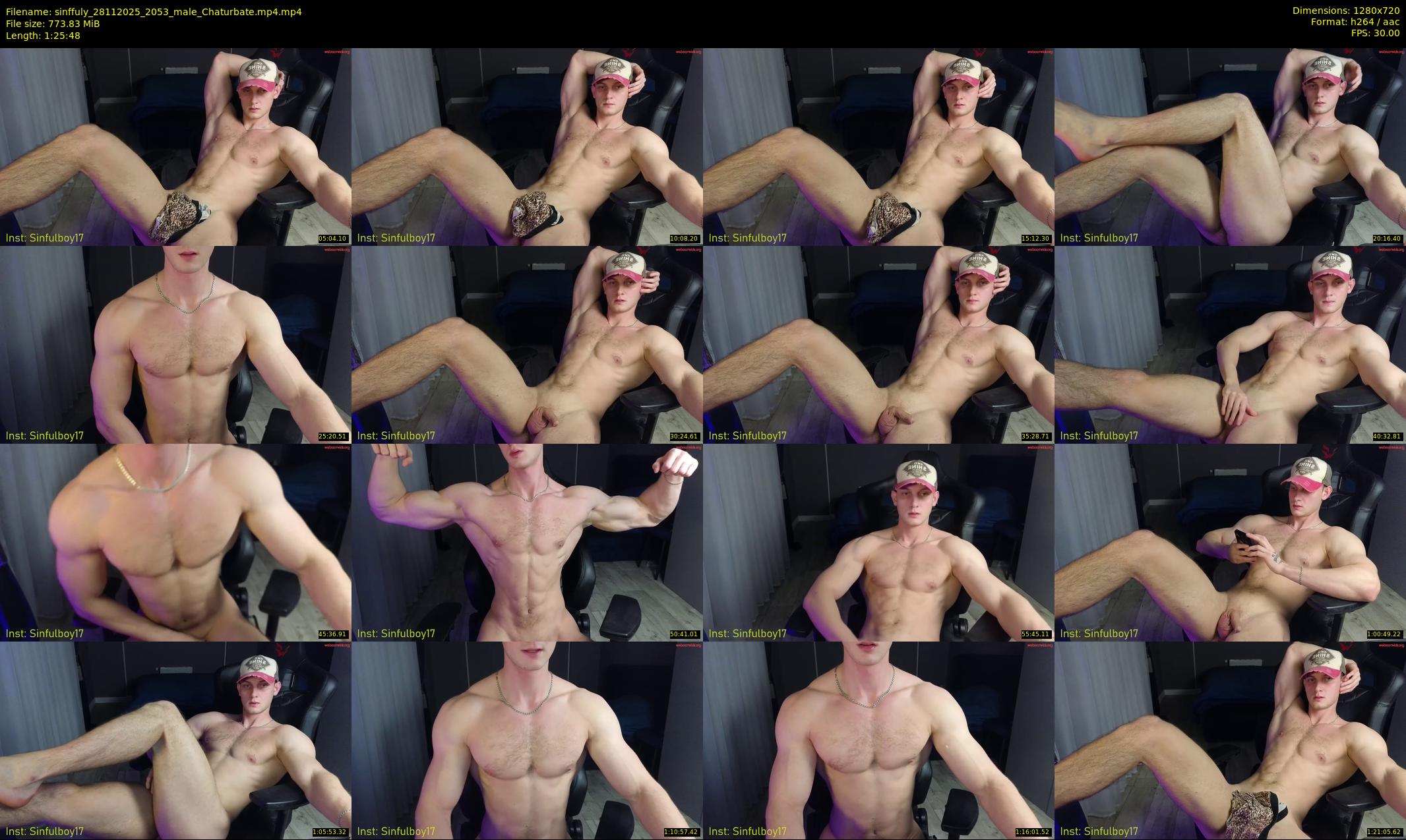 sinffuly — 86 minute Chaturbate male cam show recording, 720p, Nov 28, 2025