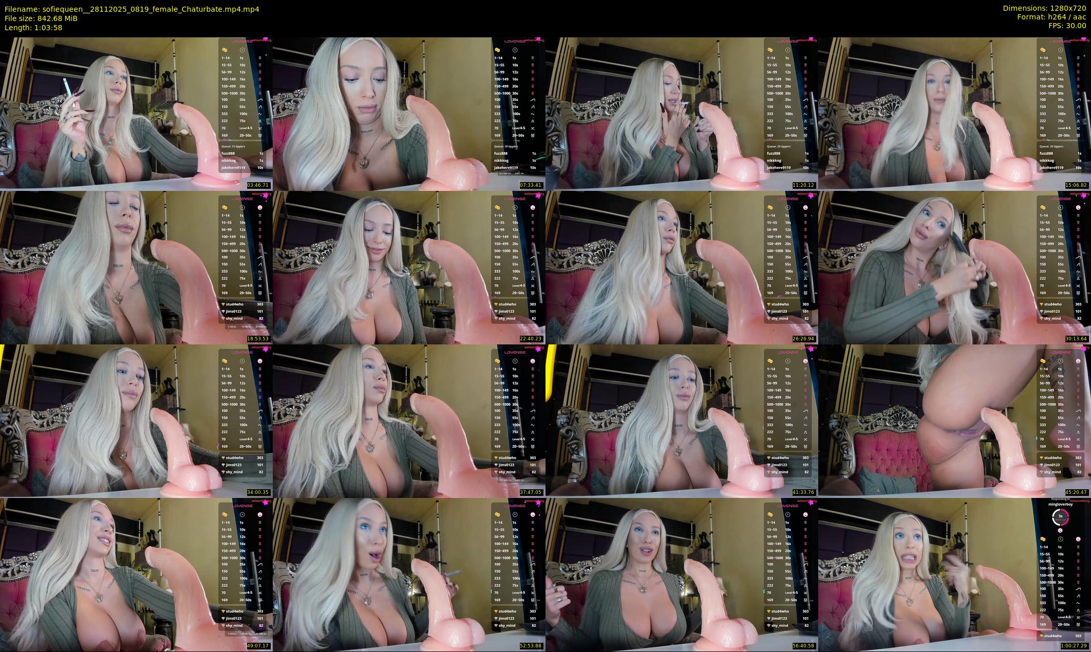 sofiequeen_ — 64 minute Chaturbate female cam show recording, 720p, Nov 28, 2025
