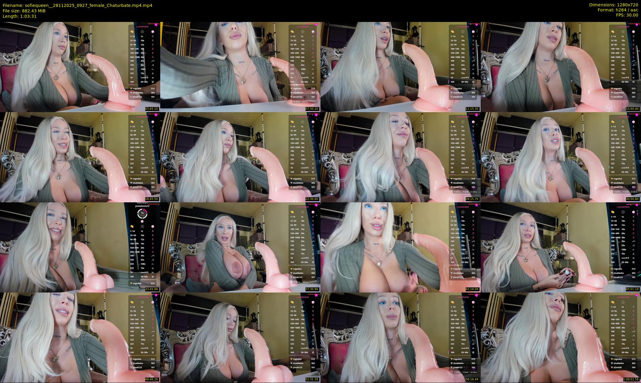 sofiequeen_ — 64 minute Chaturbate female cam show recording, 720p, Nov 28, 2025