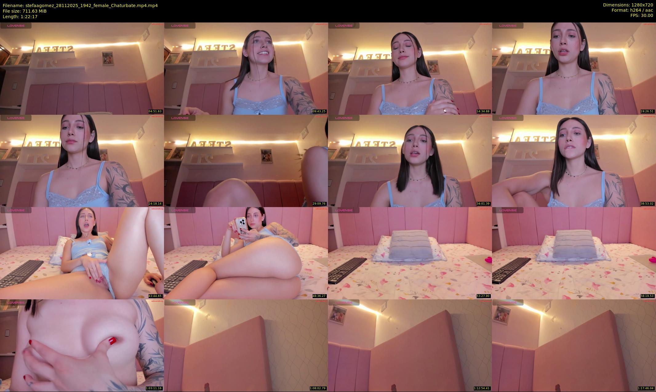 stefaagomez — 83 minute Chaturbate female cam show recording, 720p, Nov 28, 2025