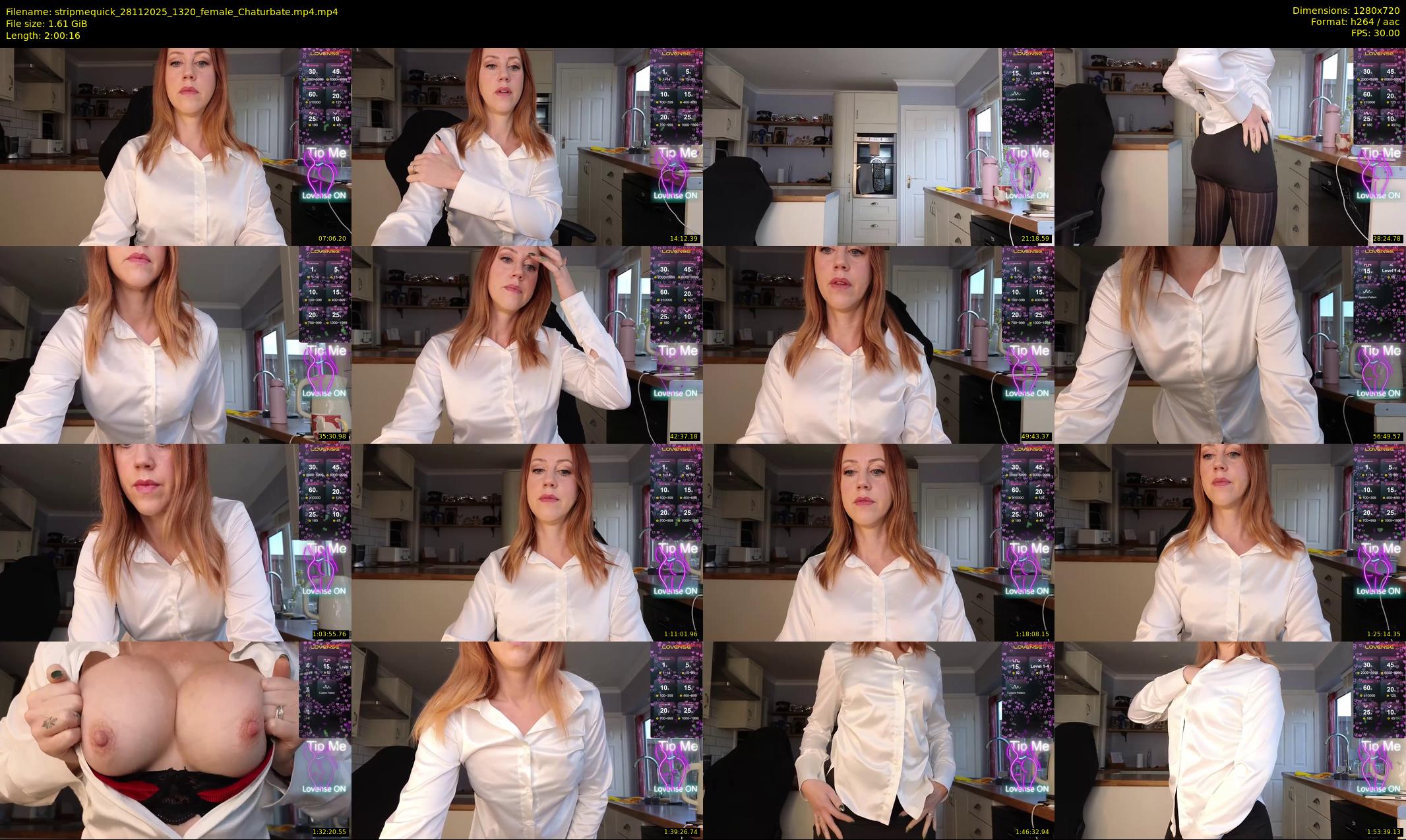 stripmequick — 121 minute Chaturbate female cam show recording, 720p, Nov 28, 2025