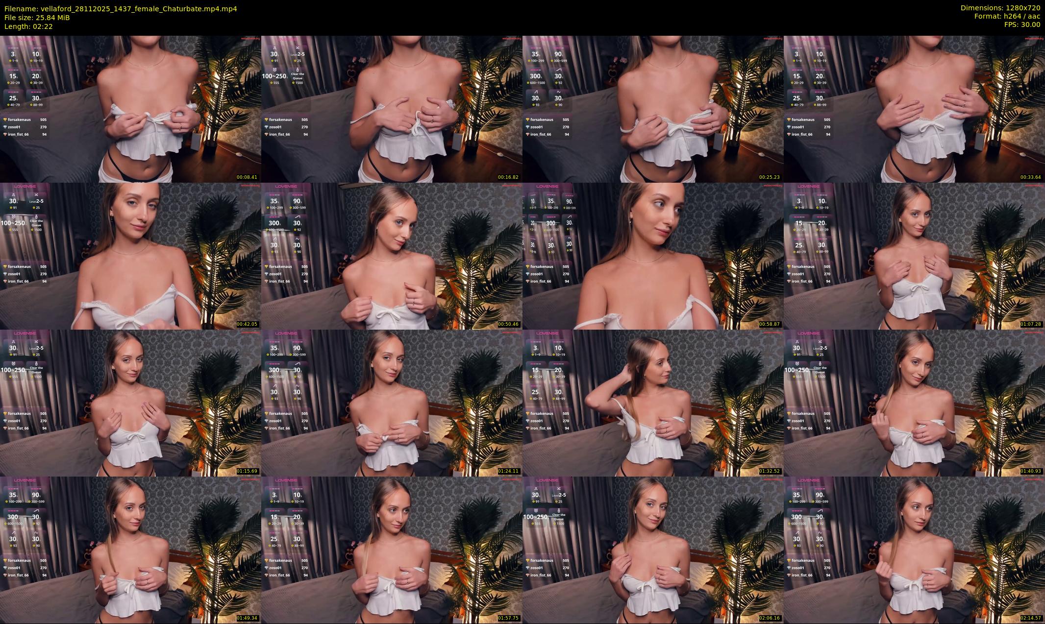 vellaford — 3 minute Chaturbate female cam show recording, 720p, Nov 28, 2025