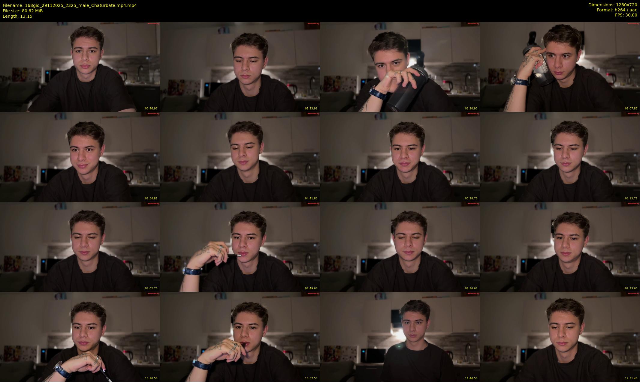 168gio — 14 minute Chaturbate male cam show recording, 720p, Nov 29, 2025
