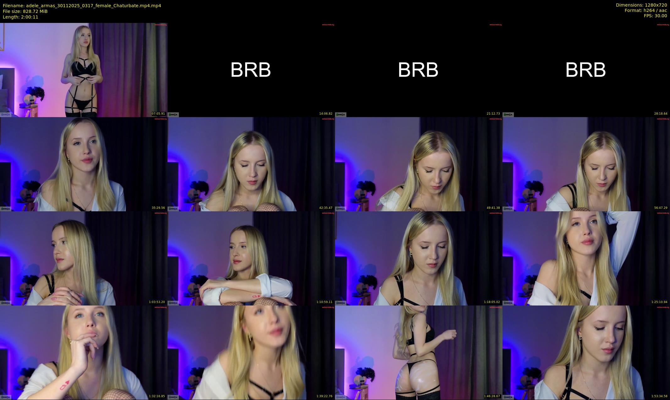 adele_armas — 121 minute Chaturbate female cam show recording, 720p, Nov 30, 2025
