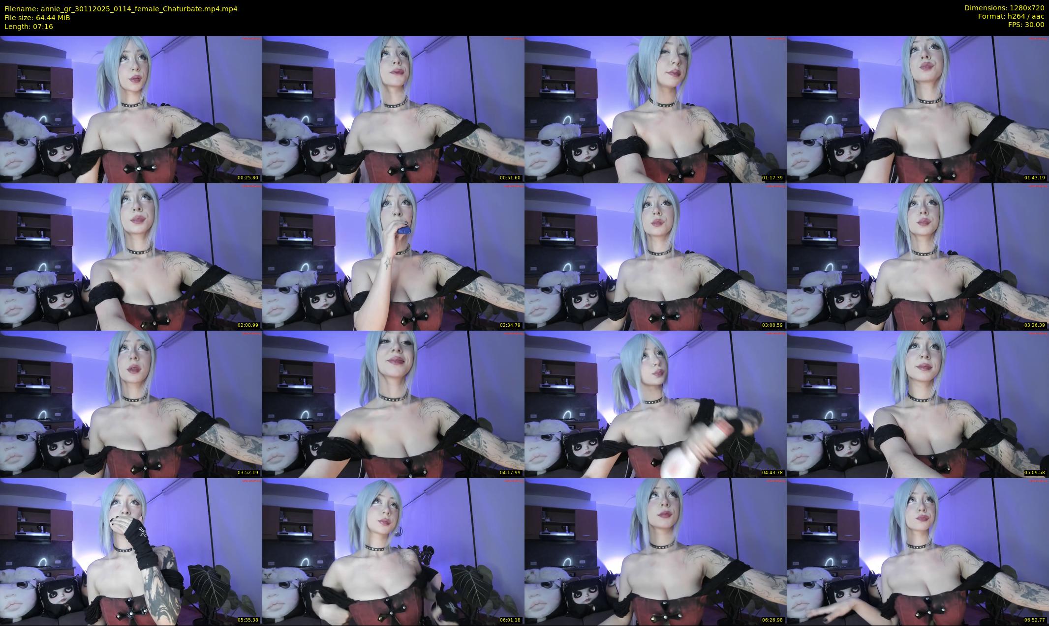 annie_gr — 8 minute Chaturbate female cam show recording, 720p, Nov 30, 2025