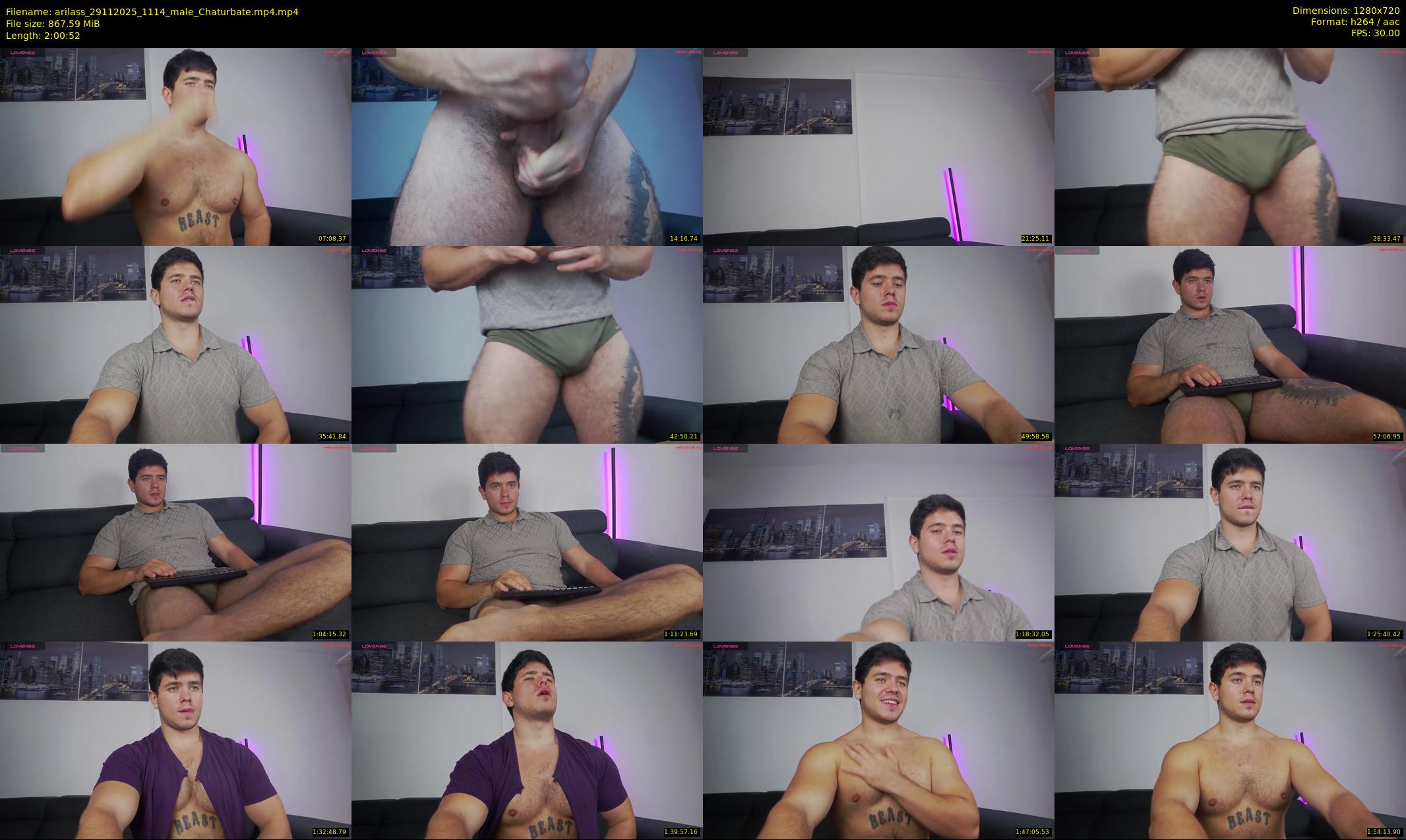 arilass — 121 minute Chaturbate male cam show recording, 720p, Nov 29, 2025