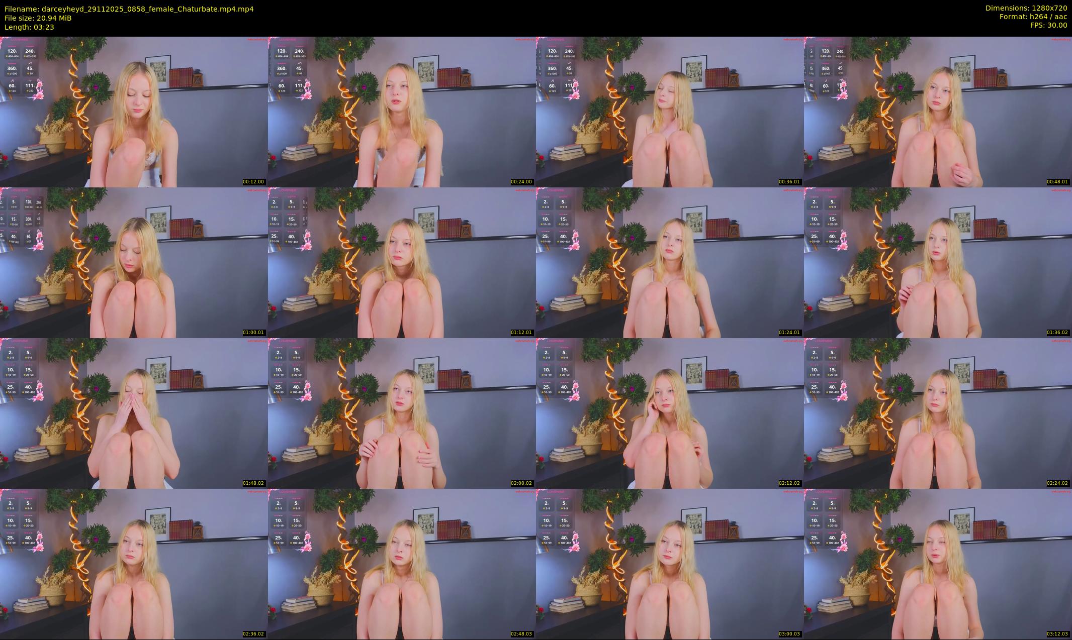 darceyheyd — 4 minute Chaturbate female cam show recording, 720p, Nov 29, 2025