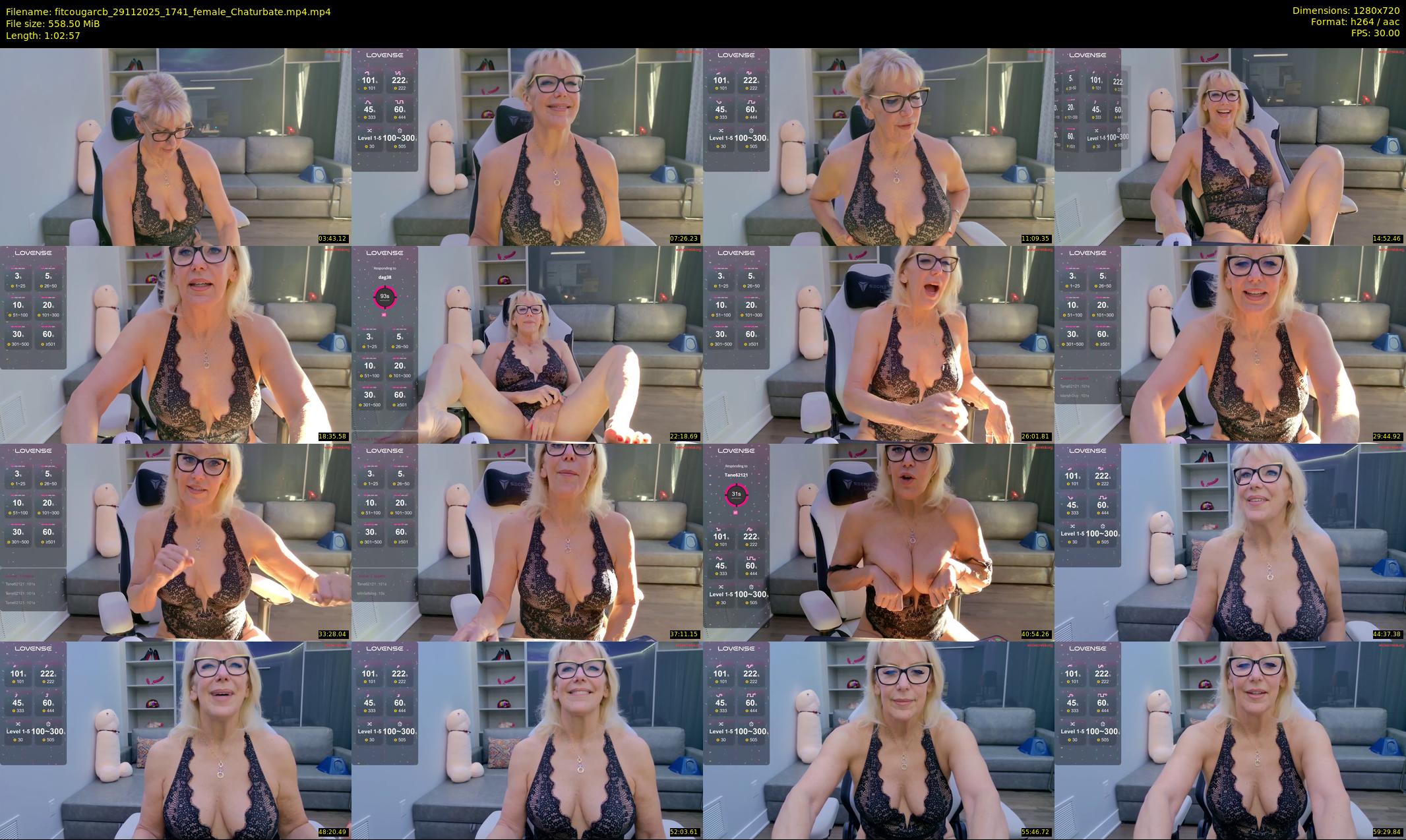 fitcougarcb — 63 minute Chaturbate female cam show recording, 720p, Nov 29, 2025