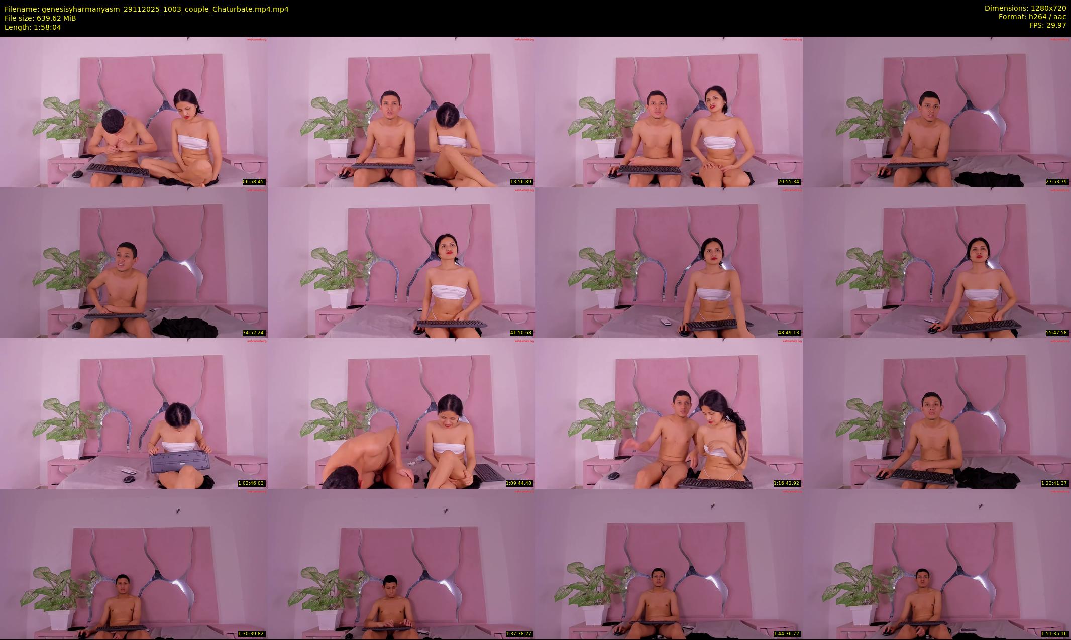genesisyharmanyasm — 119 minute Chaturbate couple cam show recording, 720p, Nov 29, 2025