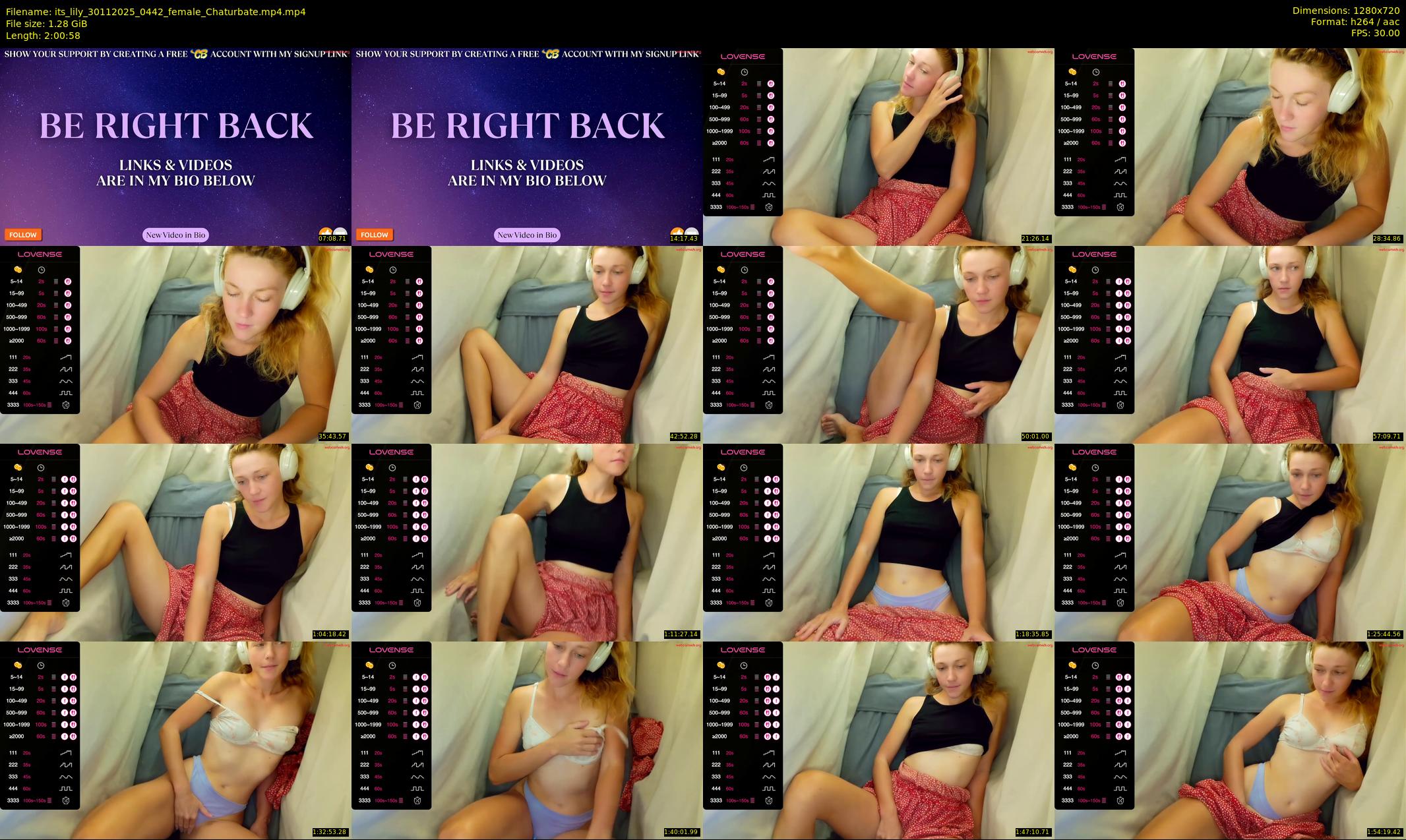 its_lily — 121 minute Chaturbate female cam show recording, 720p, Nov 30, 2025
