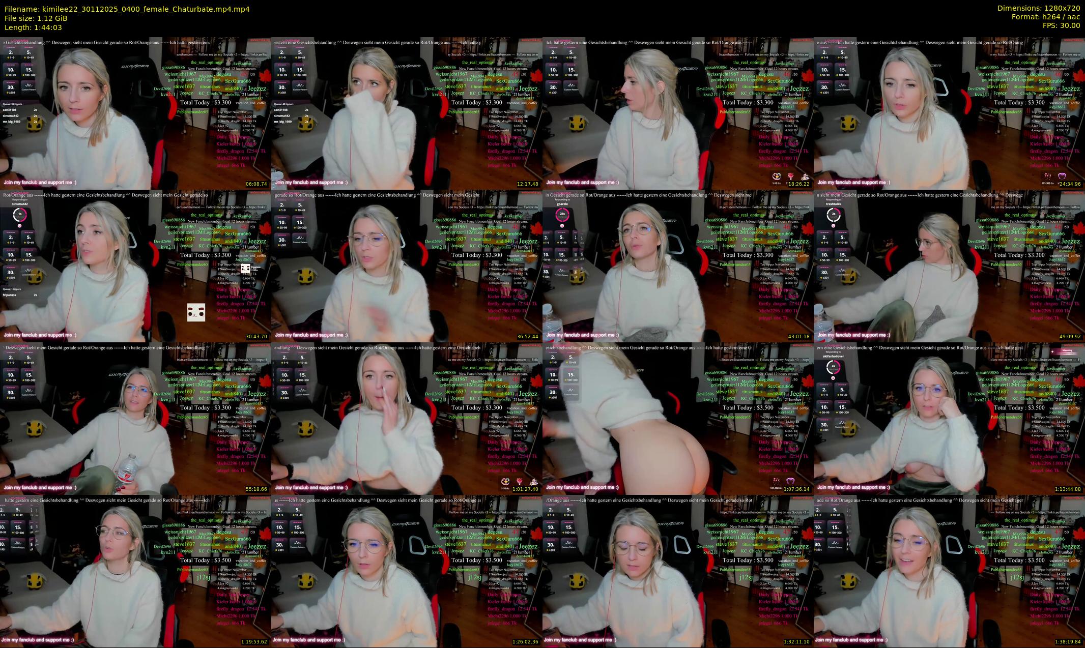kimilee22 — 105 minute Chaturbate female cam show recording, 720p, Nov 30, 2025