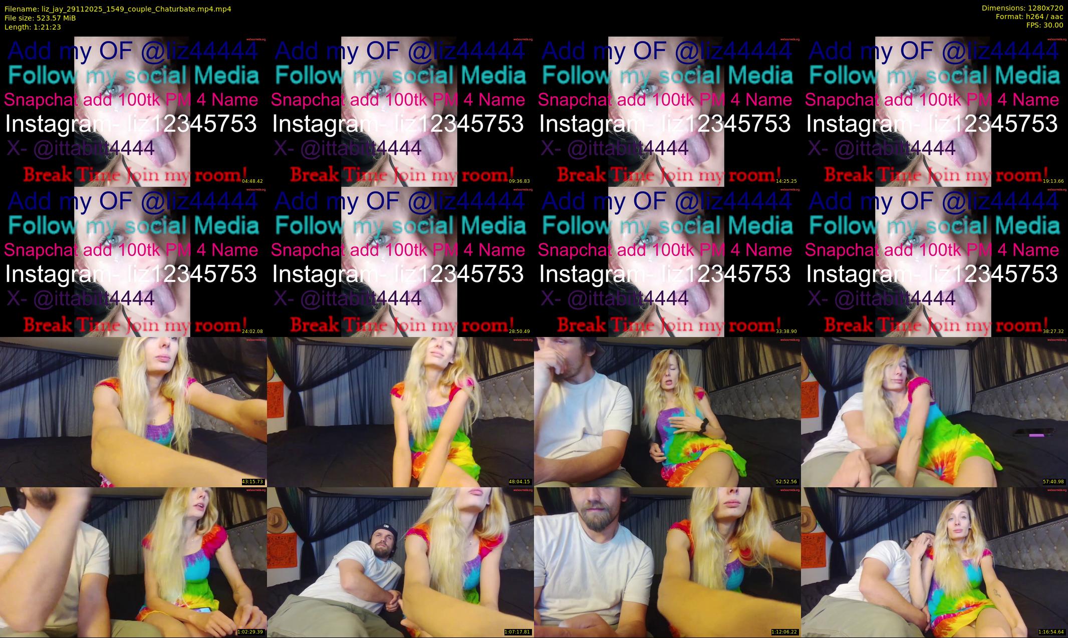 liz_jay — 82 minute Chaturbate couple cam show recording, 720p, Nov 29, 2025