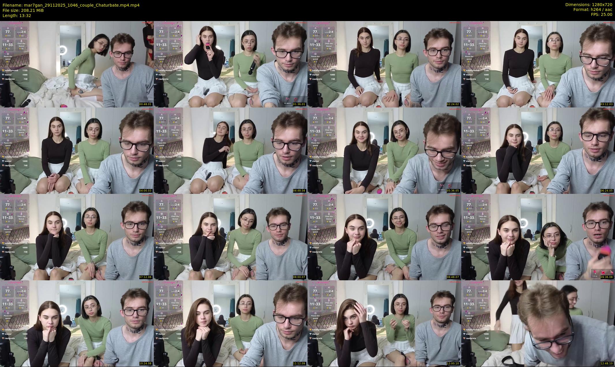 mar7gan — 14 minute Chaturbate couple cam show recording, 720p, Nov 29, 2025