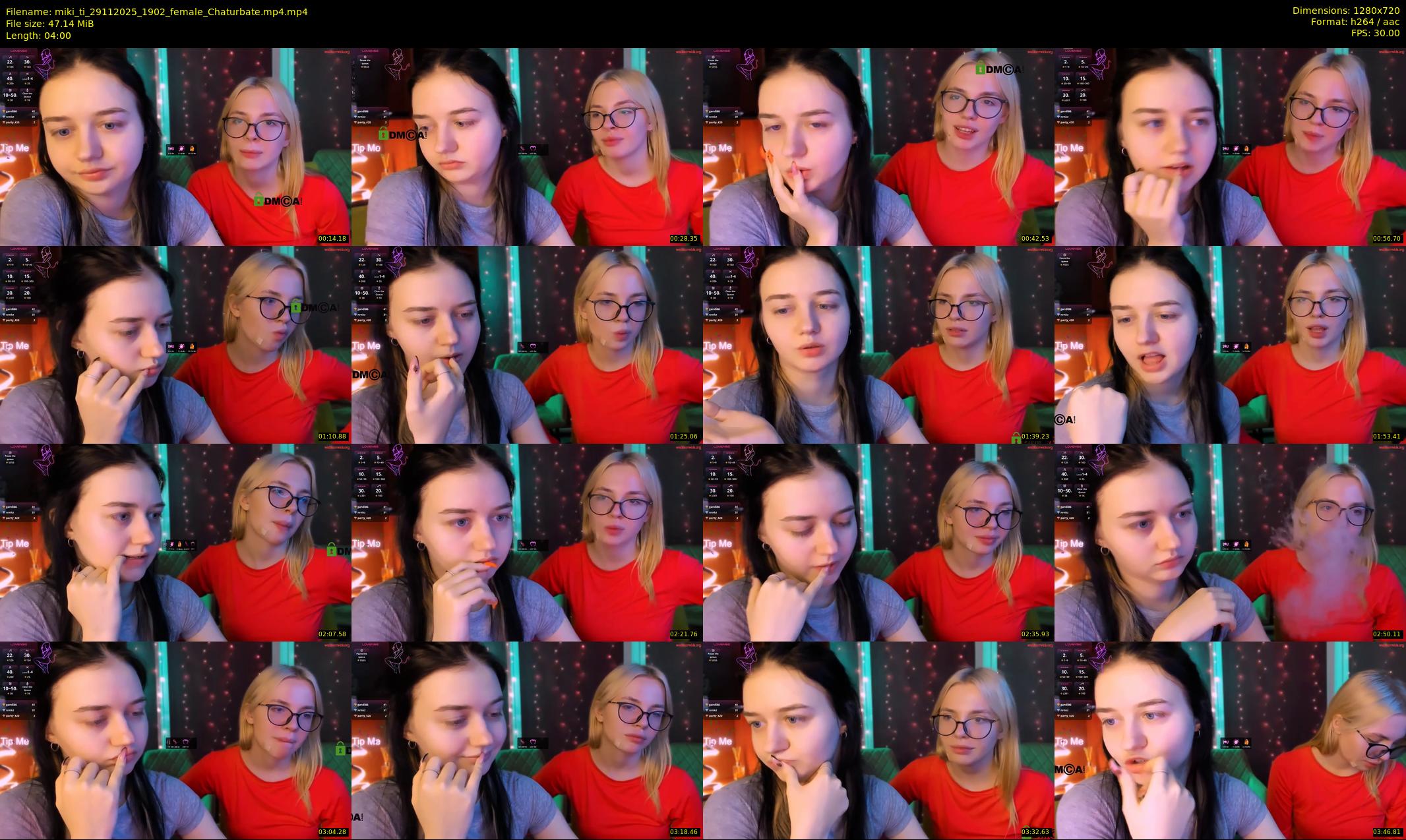 miki_ti — 4 minute Chaturbate female cam show recording, 720p, Nov 29, 2025