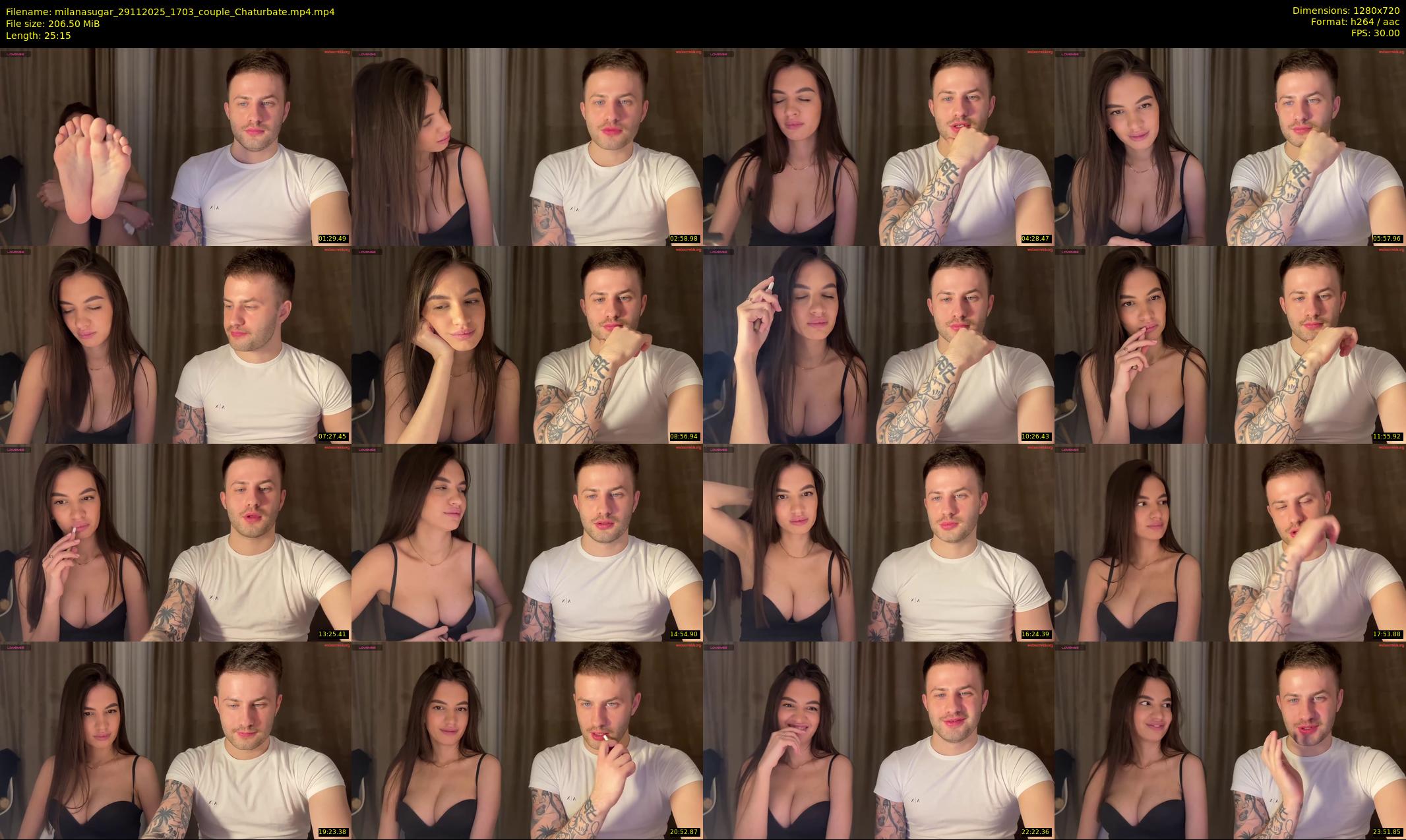 milanasugar — 26 minute Chaturbate couple cam show recording, 720p, Nov 29, 2025
