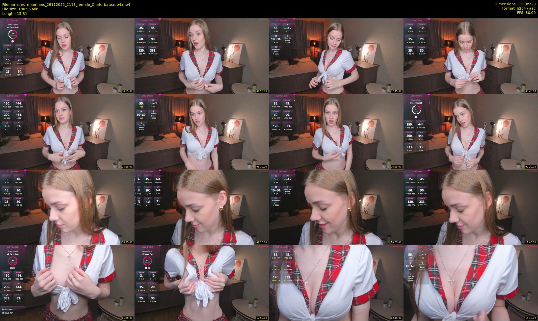 normaemans — 16 minute Chaturbate female cam show recording, 720p, Nov 29, 2025