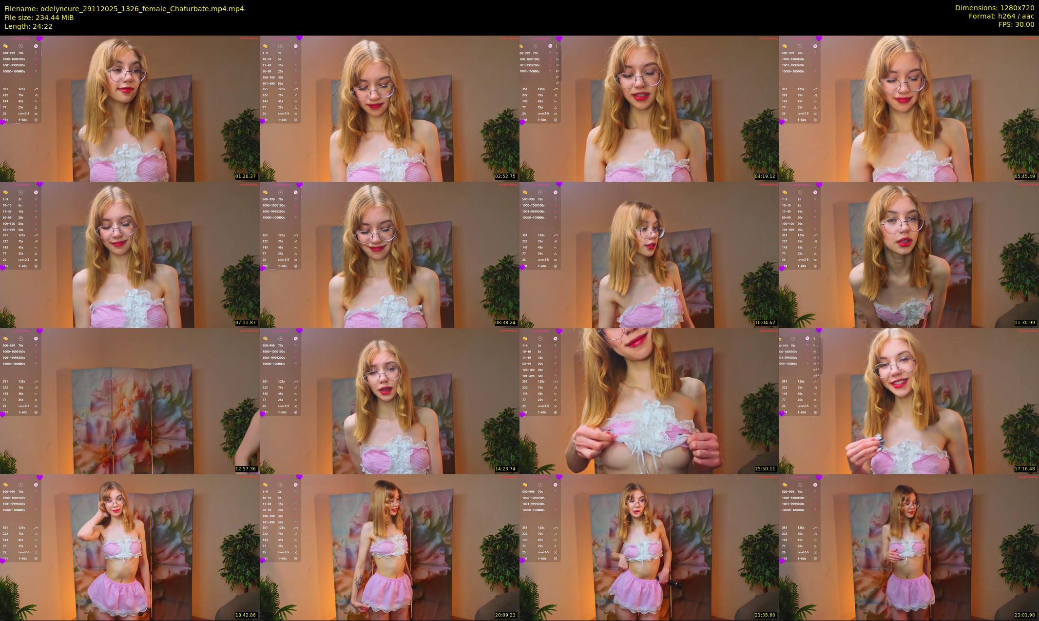 odelyncure — 25 minute Chaturbate female cam show recording, 720p, Nov 29, 2025