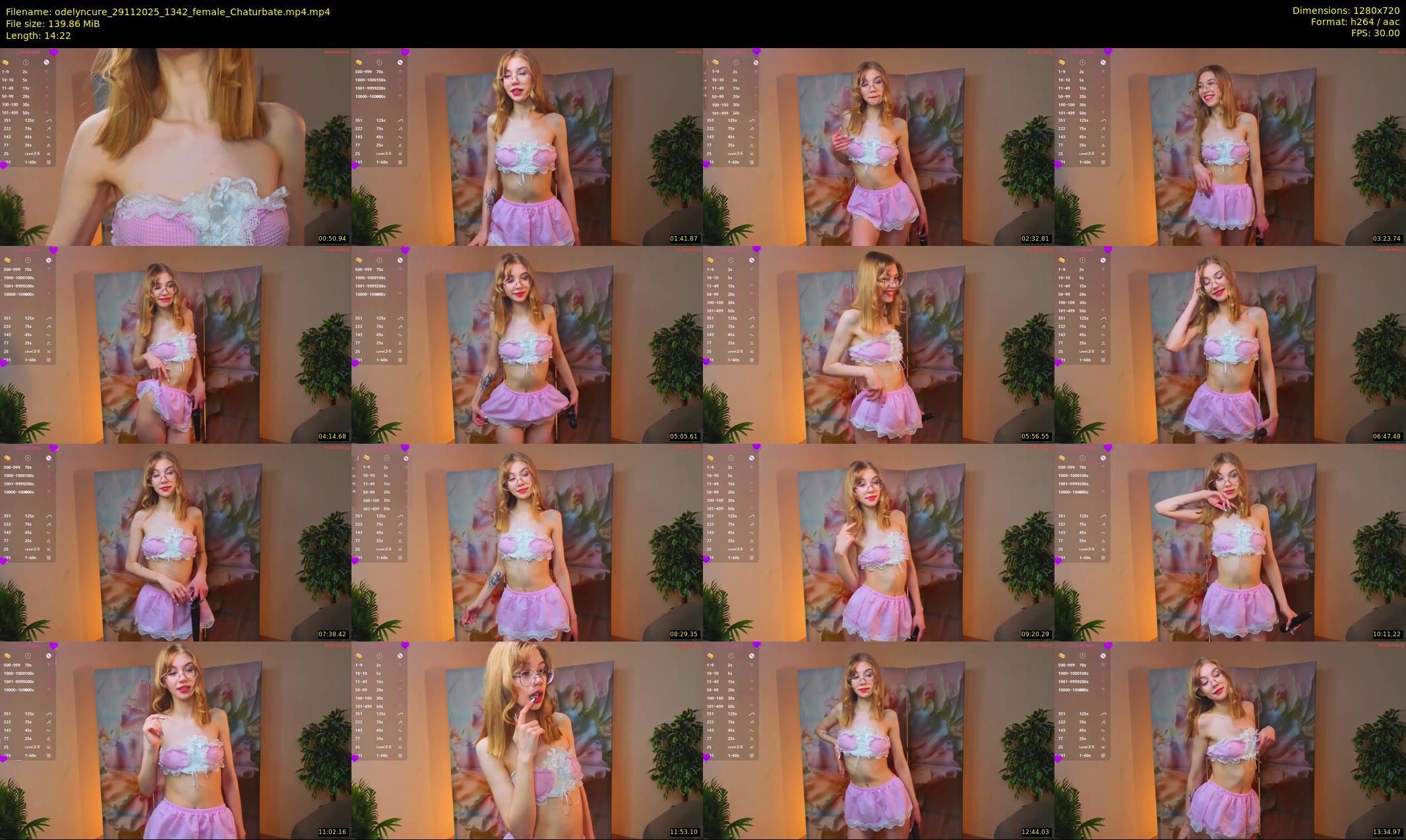 odelyncure — 15 minute Chaturbate female cam show recording, 720p, Nov 29, 2025