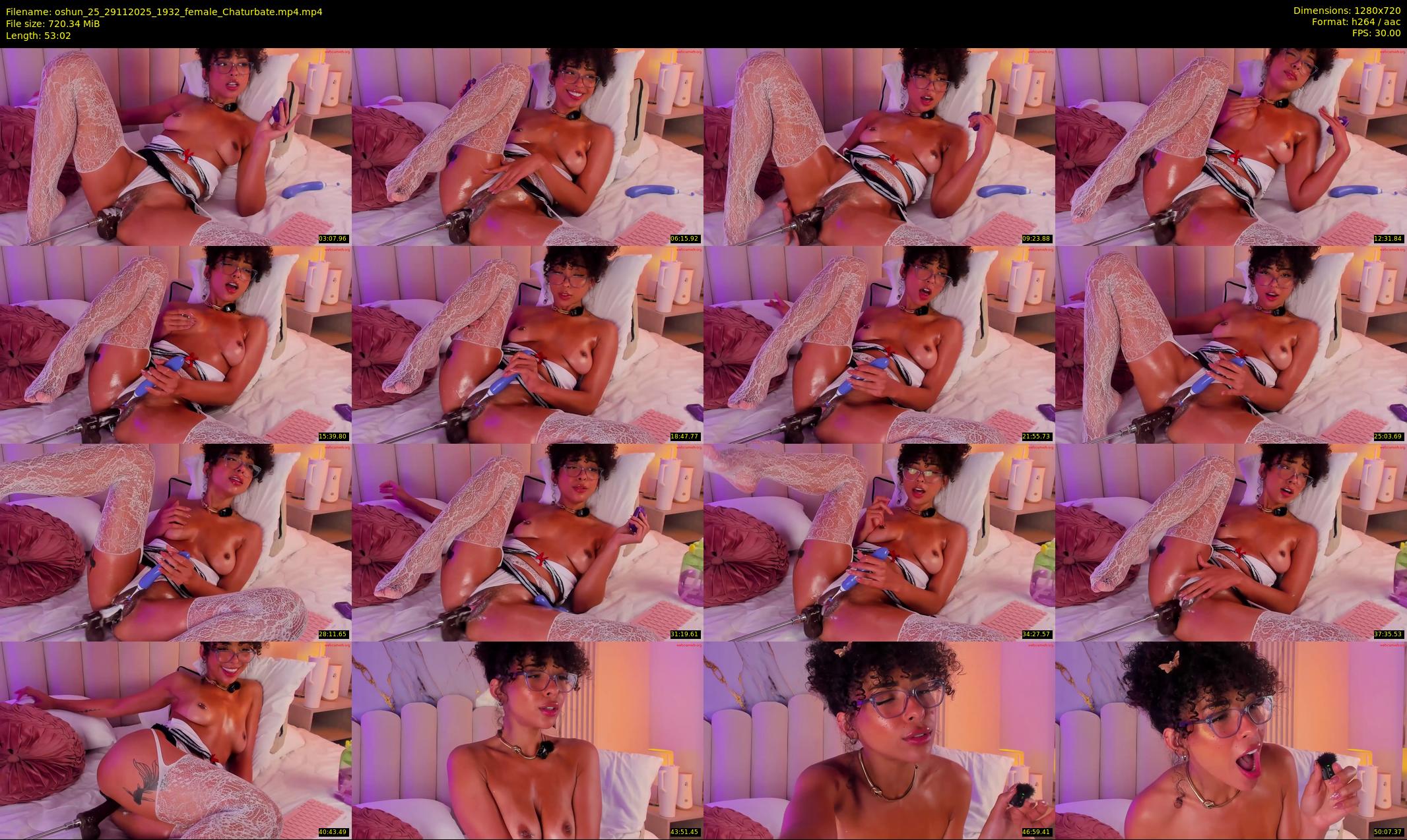 oshun_25 — 54 minute Chaturbate female cam show recording, 720p, Nov 29, 2025