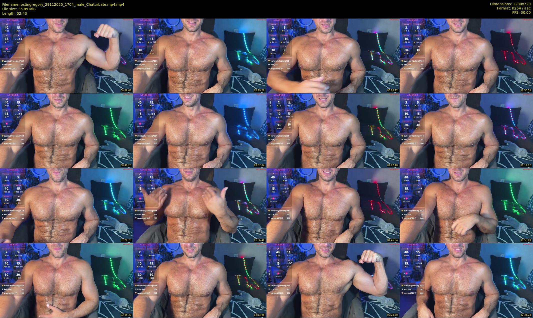 ostingregory — 3 minute Chaturbate male cam show recording, 720p, Nov 29, 2025