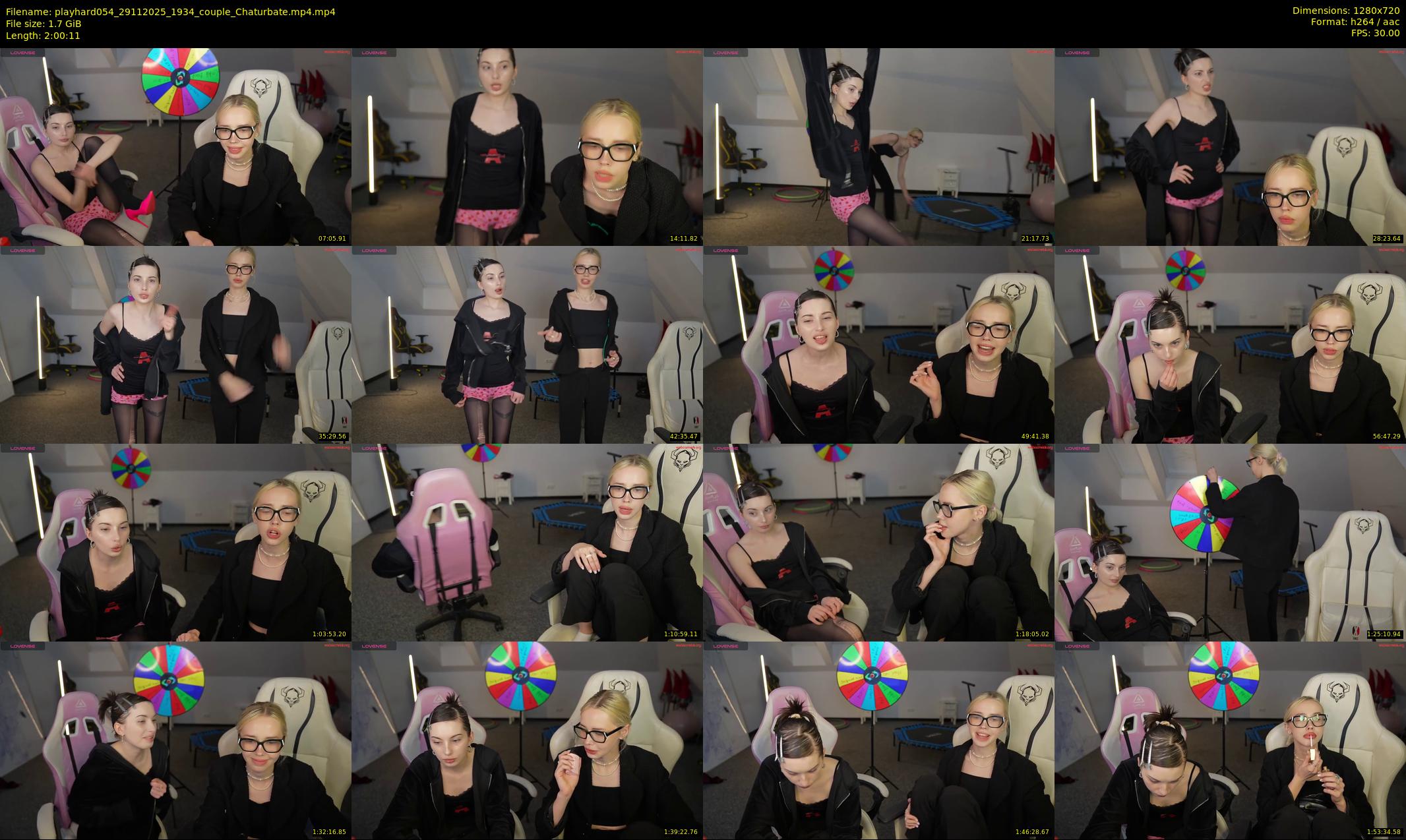 playhard054 — 121 minute Chaturbate couple cam show recording, 720p, Nov 29, 2025