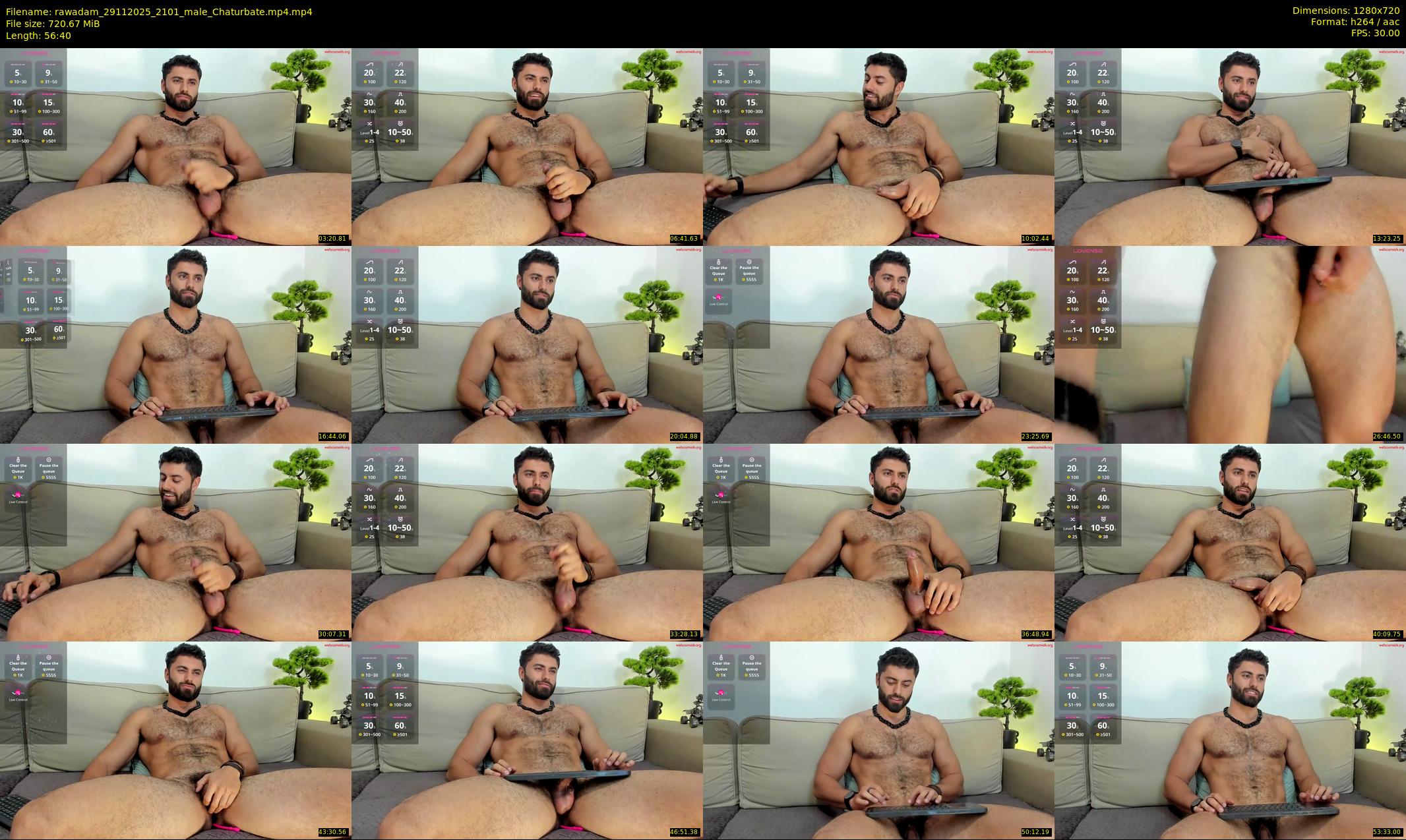 rawadam — 57 minute Chaturbate male cam show recording, 720p, Nov 29, 2025