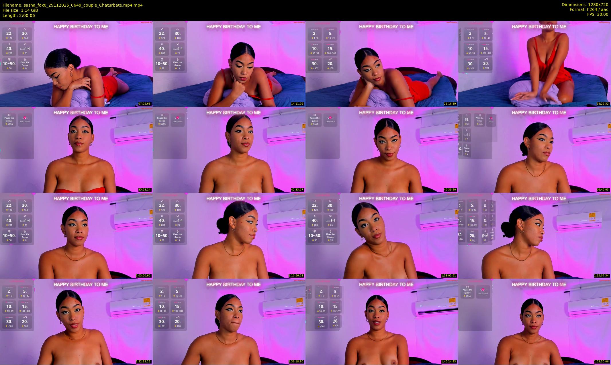 sasha_fox0 — 121 minute Chaturbate couple cam show recording, 720p, Nov 29, 2025