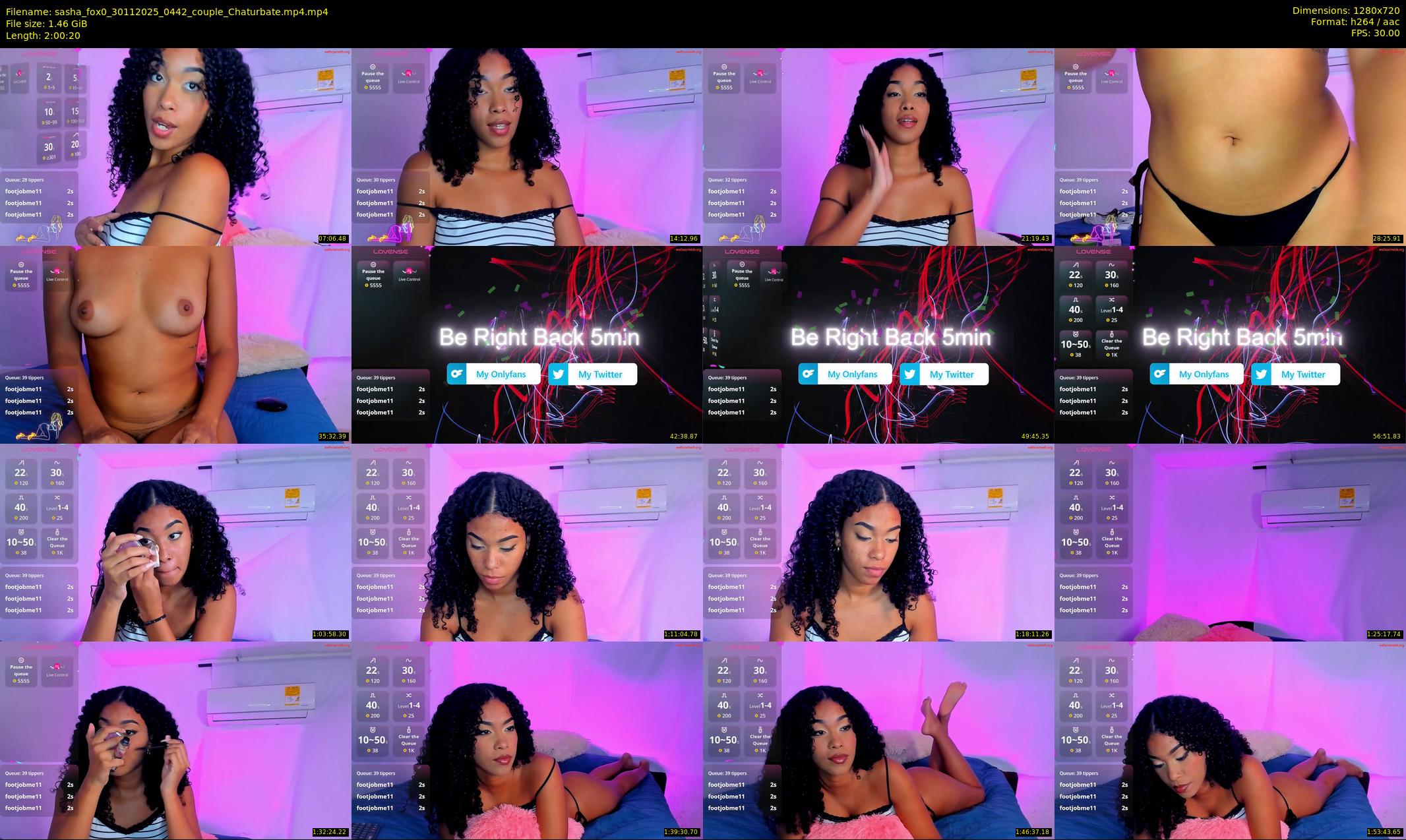 sasha_fox0 — 121 minute Chaturbate couple cam show recording, 720p, Nov 30, 2025