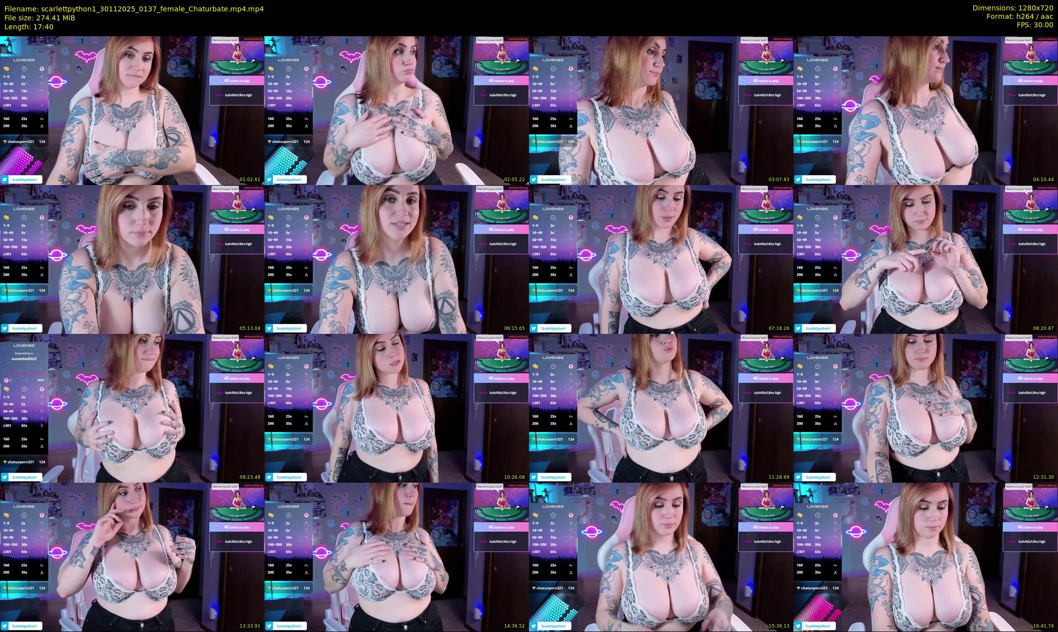 scarlettpython1 — 18 minute Chaturbate female cam show recording, 720p, Nov 30, 2025